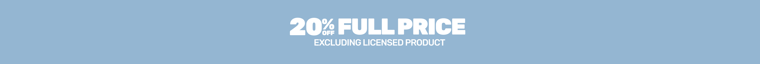 20% off Full Price