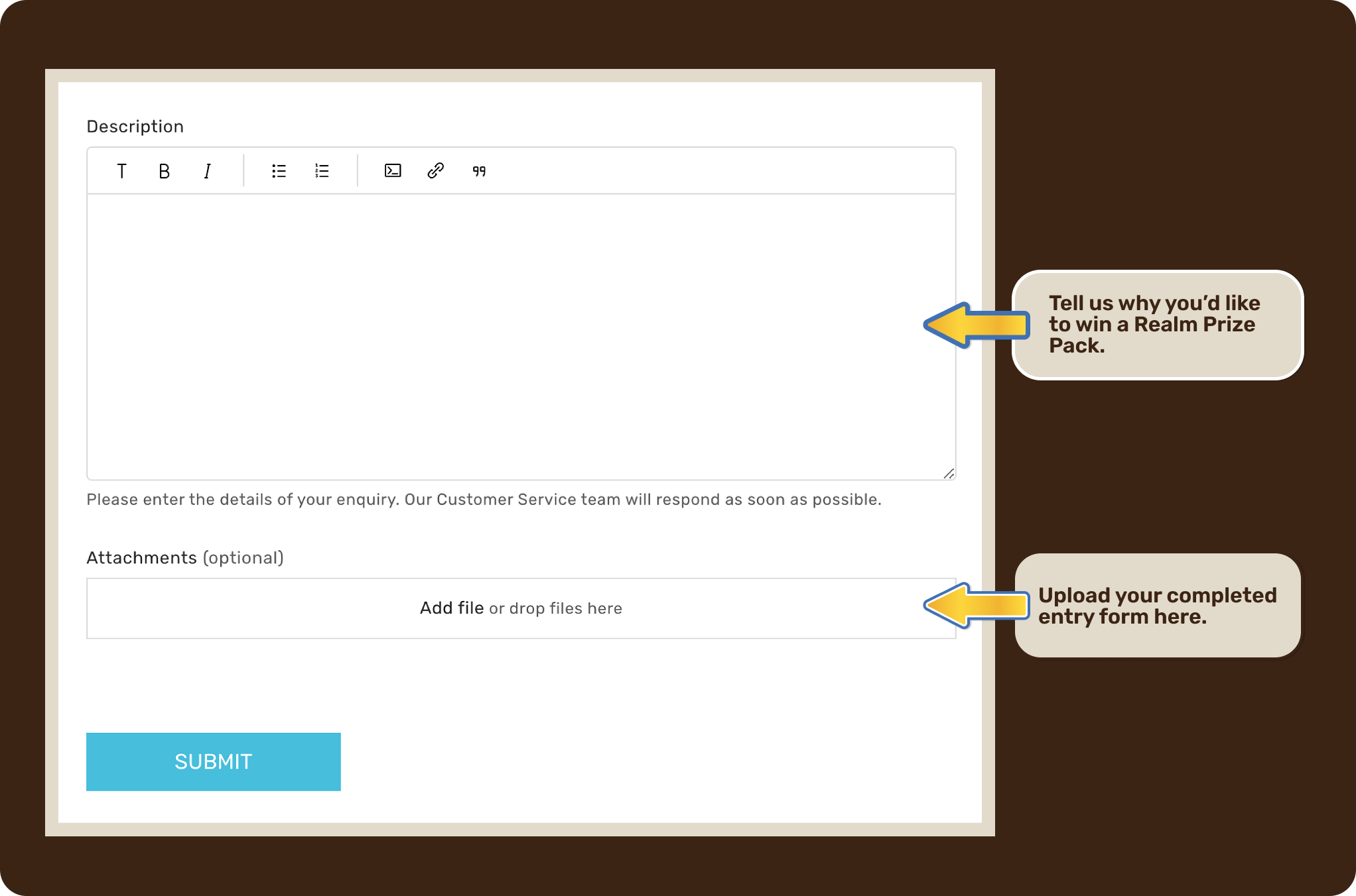 Realm  Competition Form