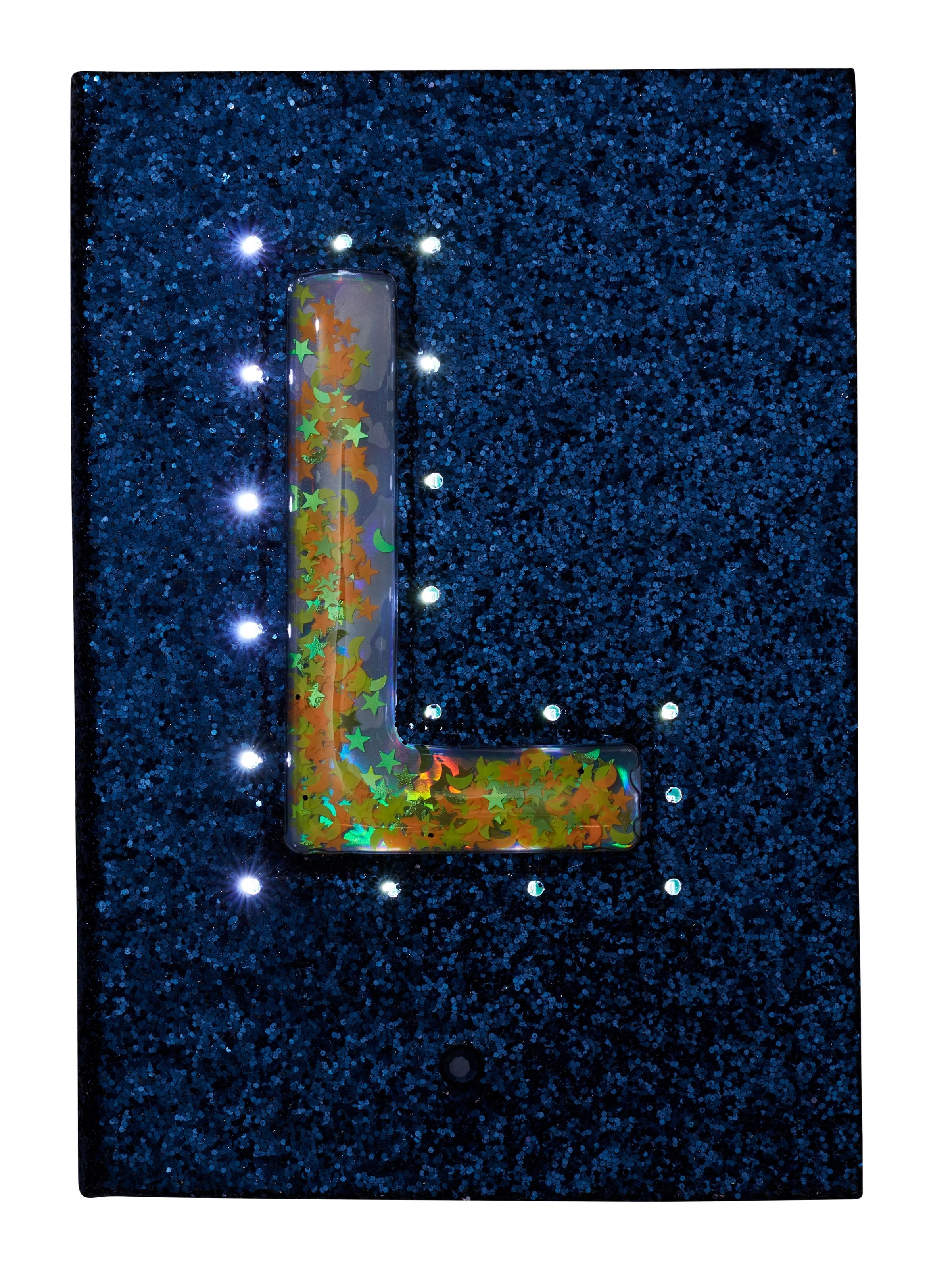 Image for Space Light Up Glitter Alphabet A5 Notebook from Smiggle