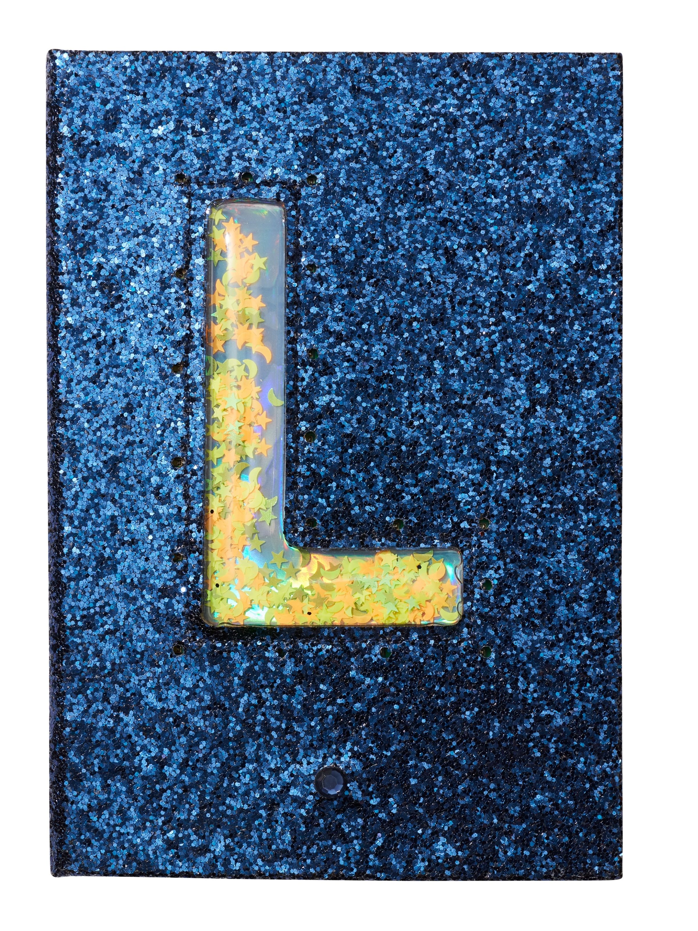 Space Light Up Glitter Alphabet A5 Notebook