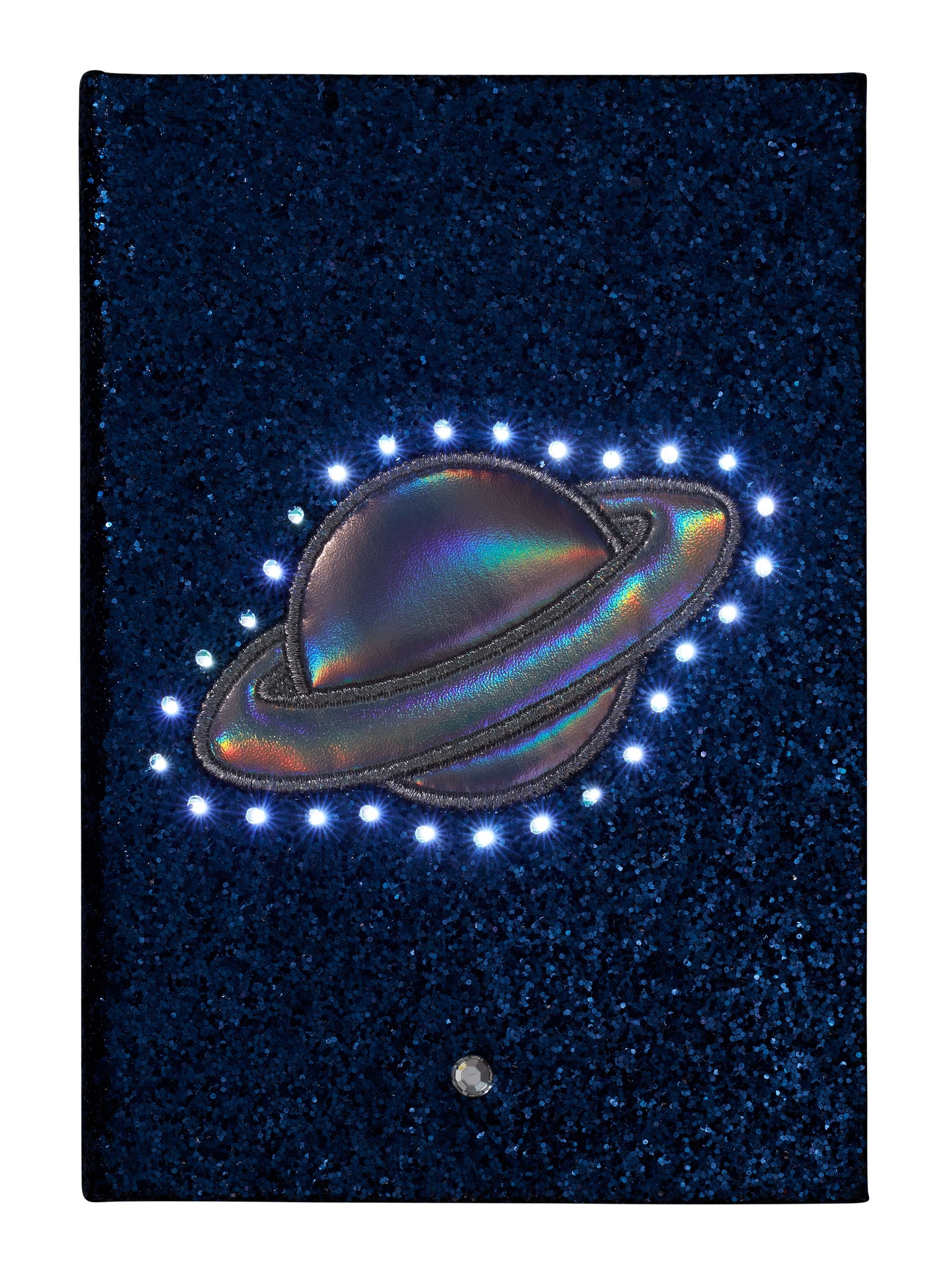 Space Light Up Glitter Alphabet A5 Notebook