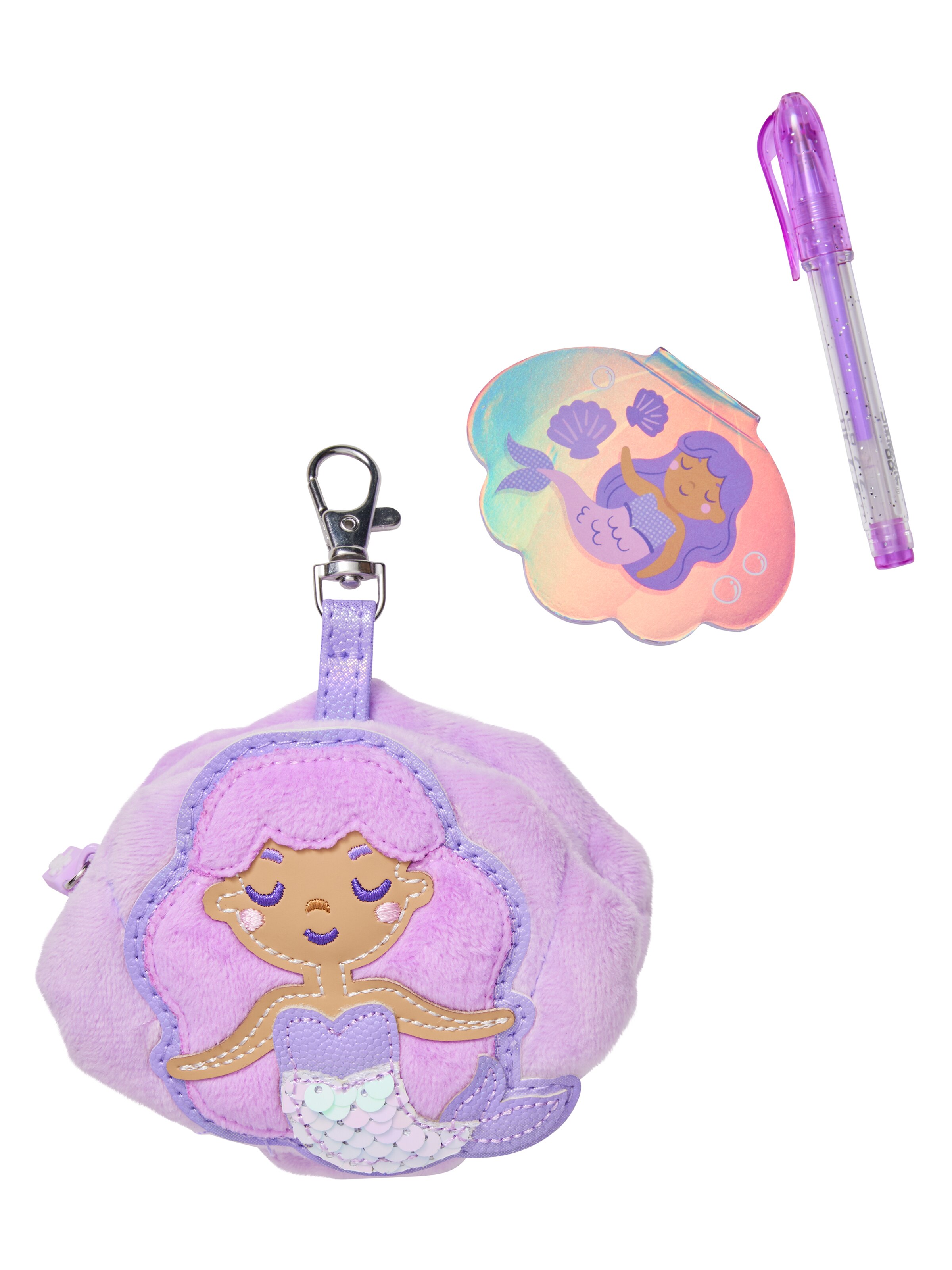 Fluffy Mermaid Mini Pen Pal Notepad Keyring