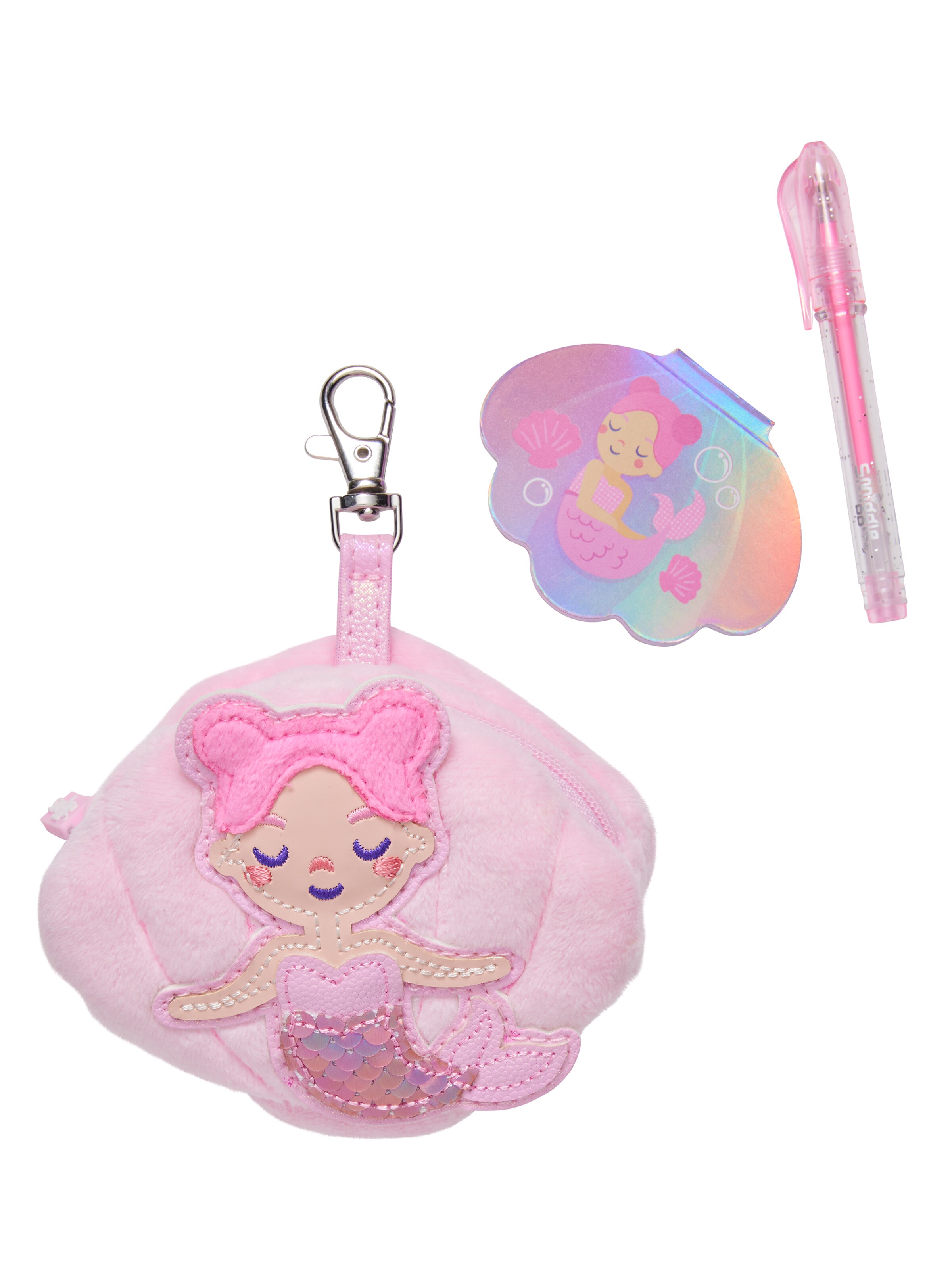 Fluffy Mermaid Mini Pen Pal Notepad Keyring