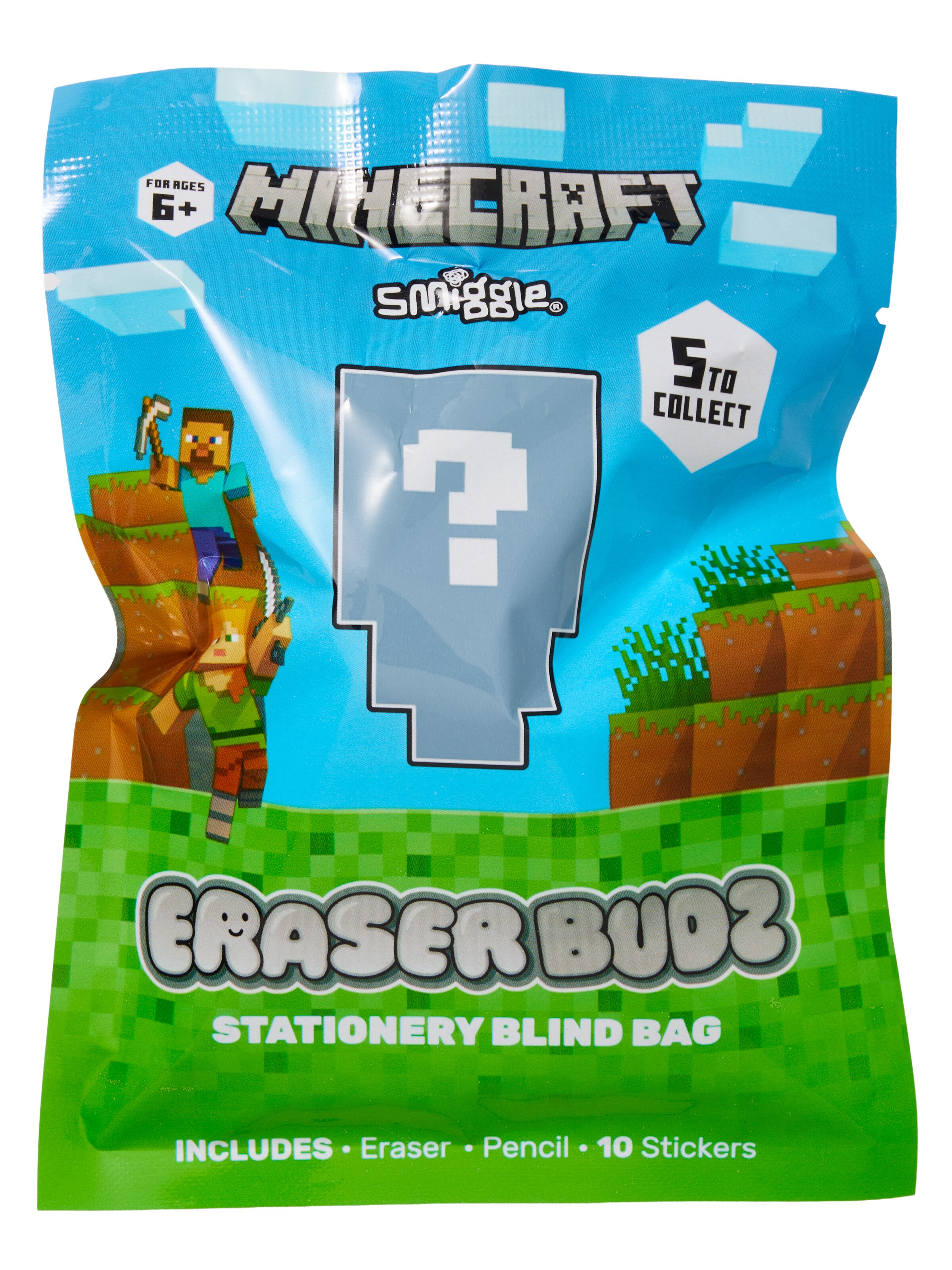 Minecraft Eraser Budz Stationery Blind Bag