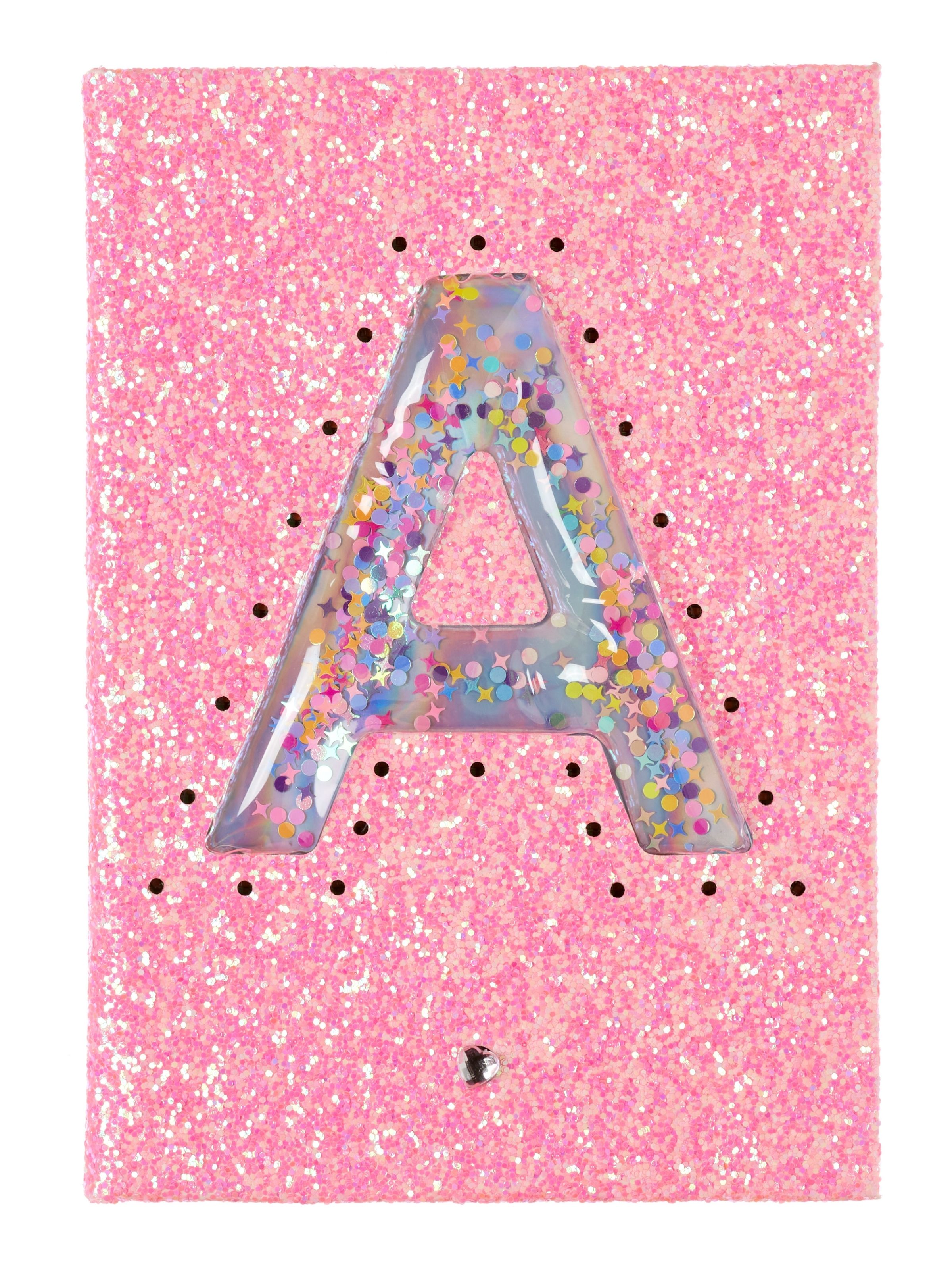 Light Up Glitter Alphabet A5 Notebook
