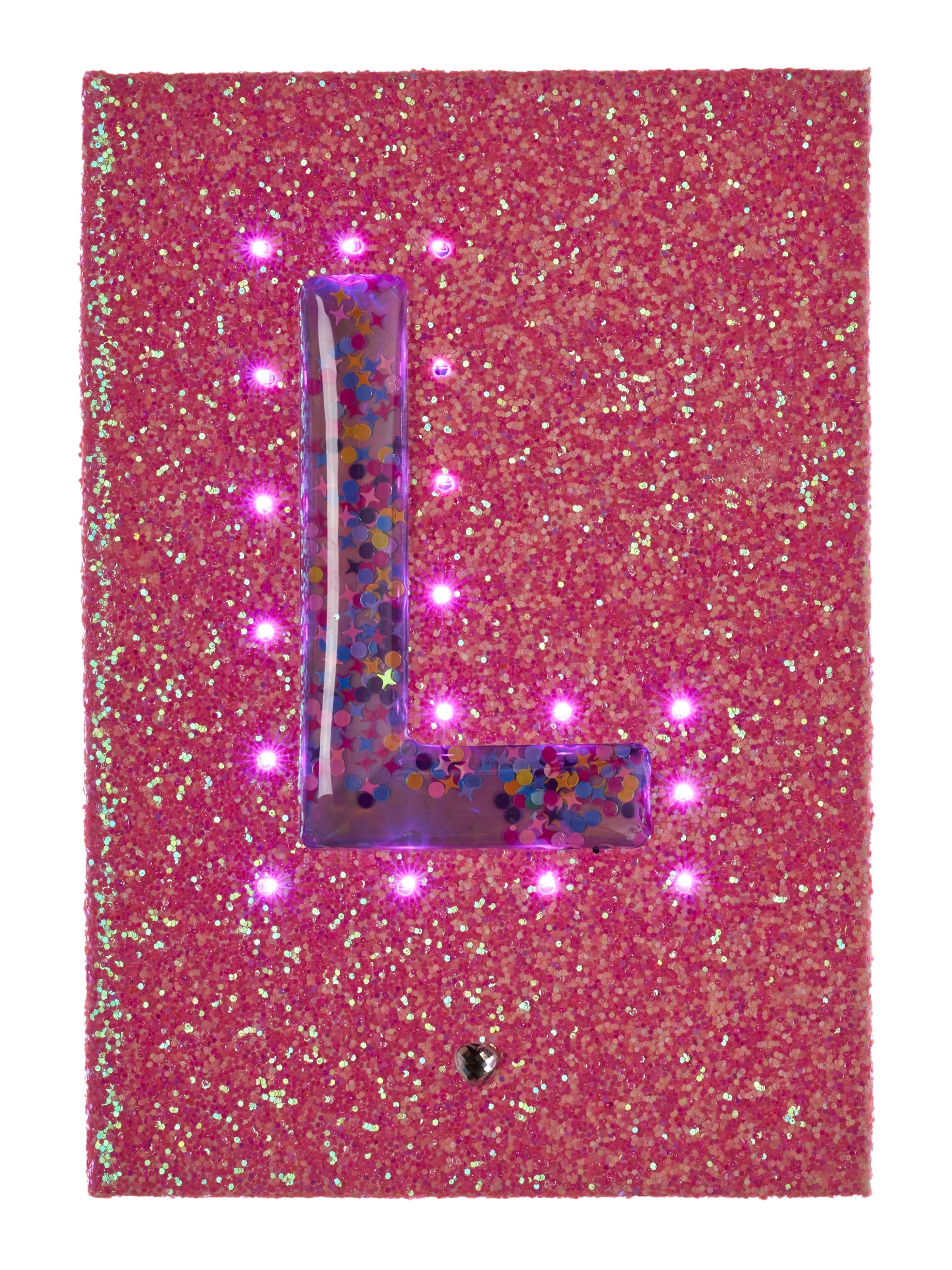 Light Up Glitter Alphabet A5 Notebook