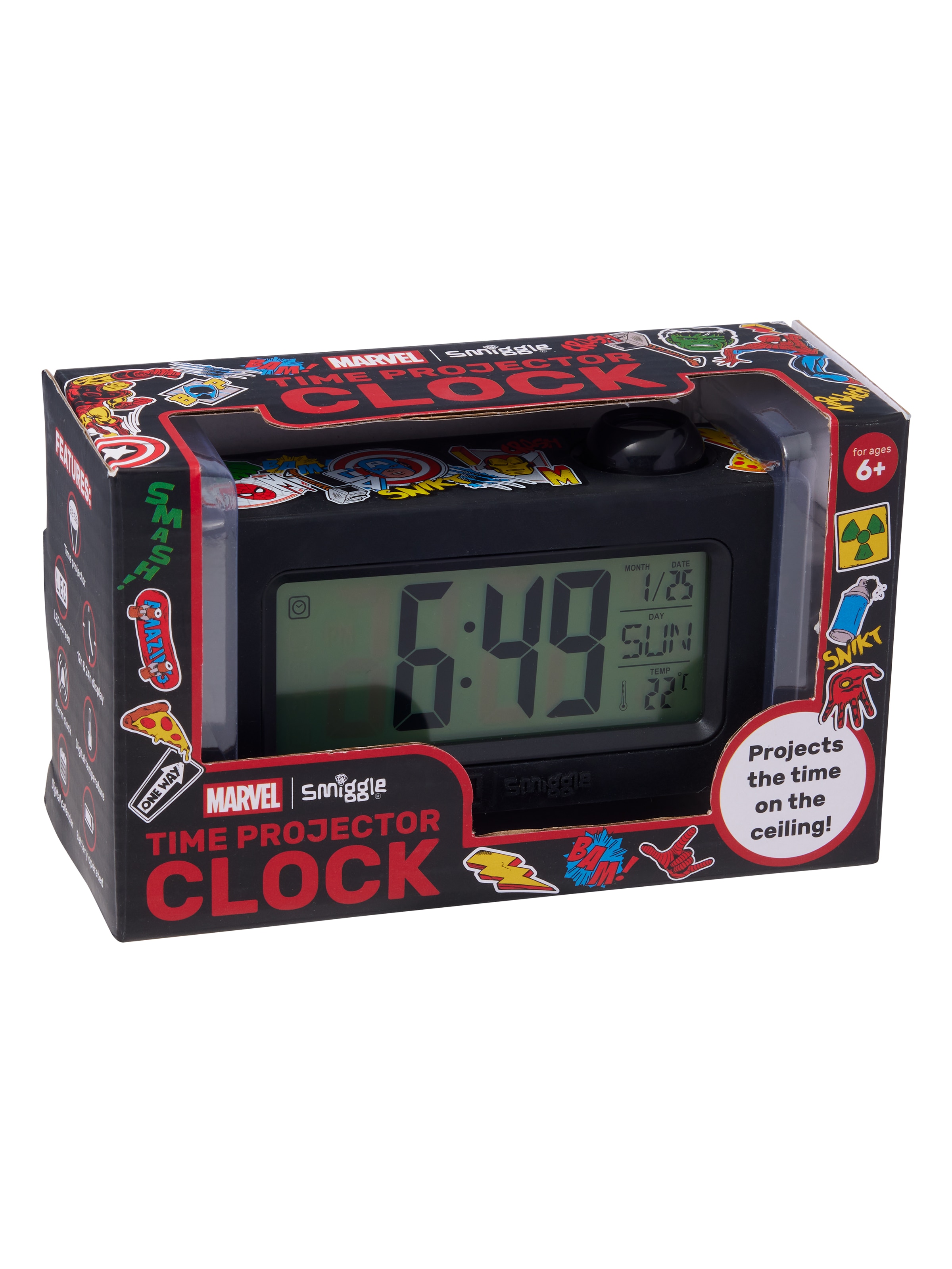 Marvel Digital Projector Clock