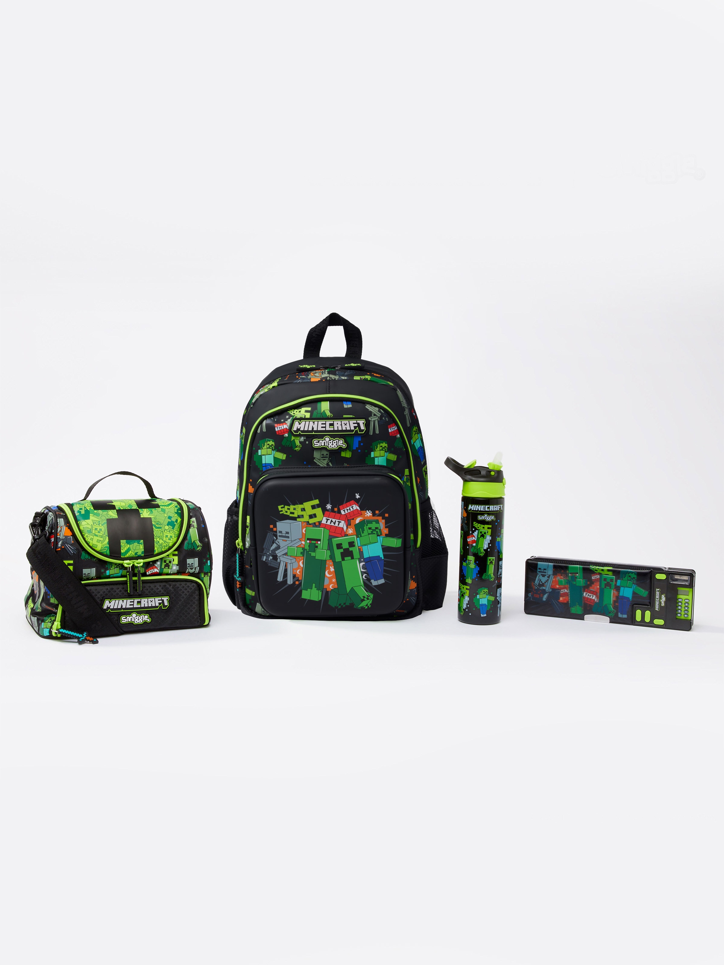Minecraft 4 Piece Junior Character Backpack Bundle