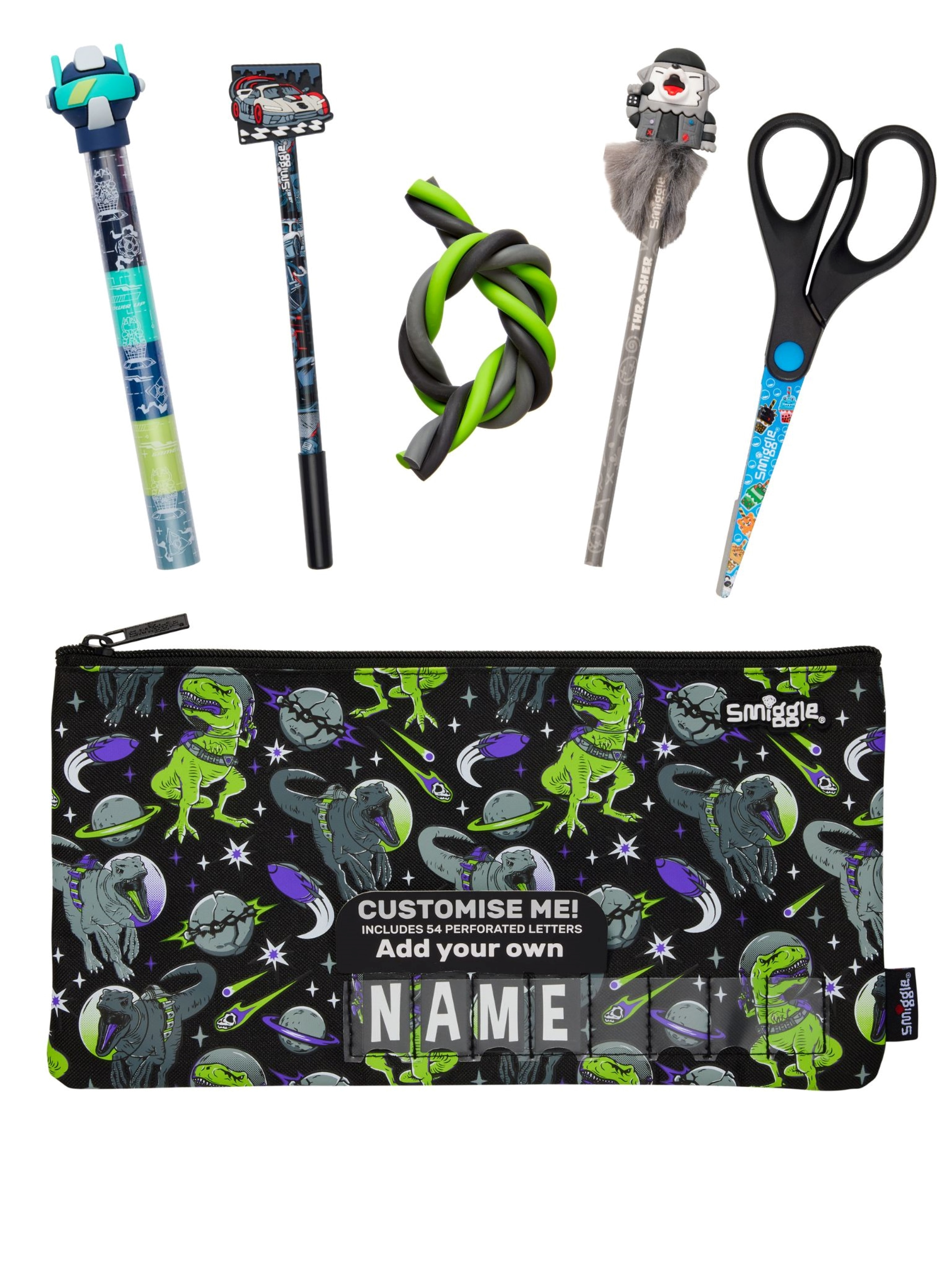 Pencil Case & Stationery 6 Piece Bundle