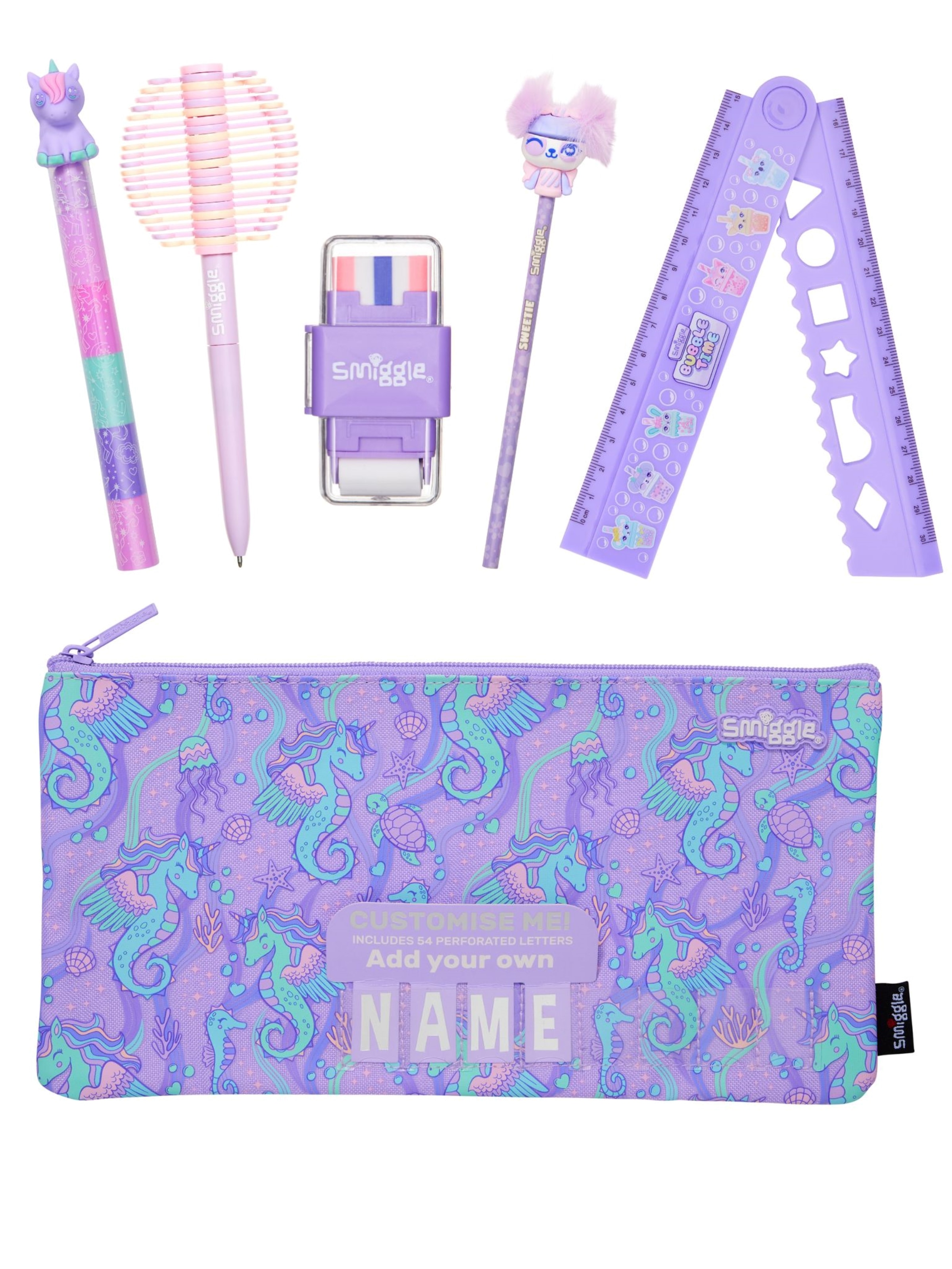 Pencil Case & Stationery 6 Piece Bundle