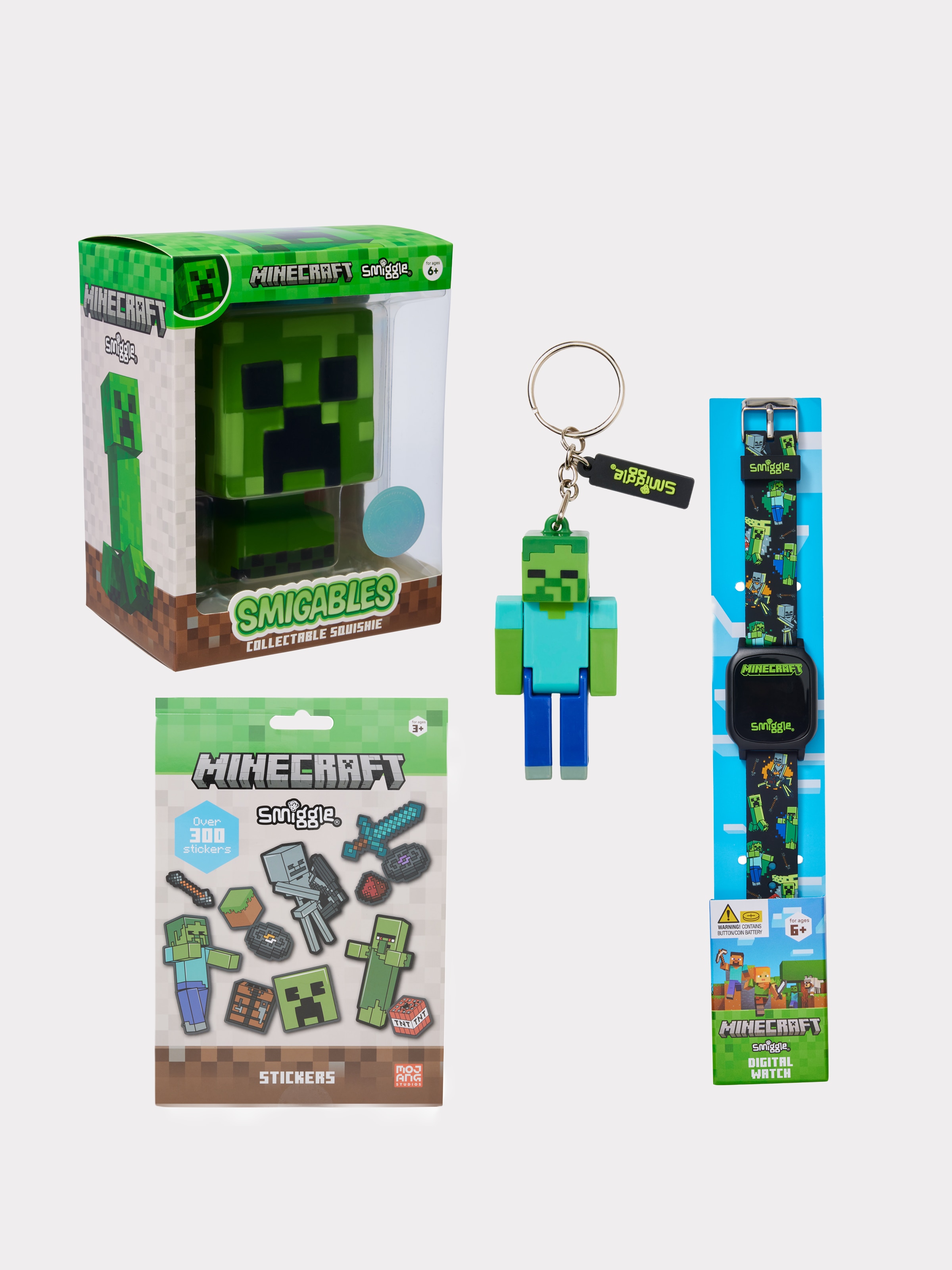 Minecraft 4 Piece Collectable Bundle W Watch