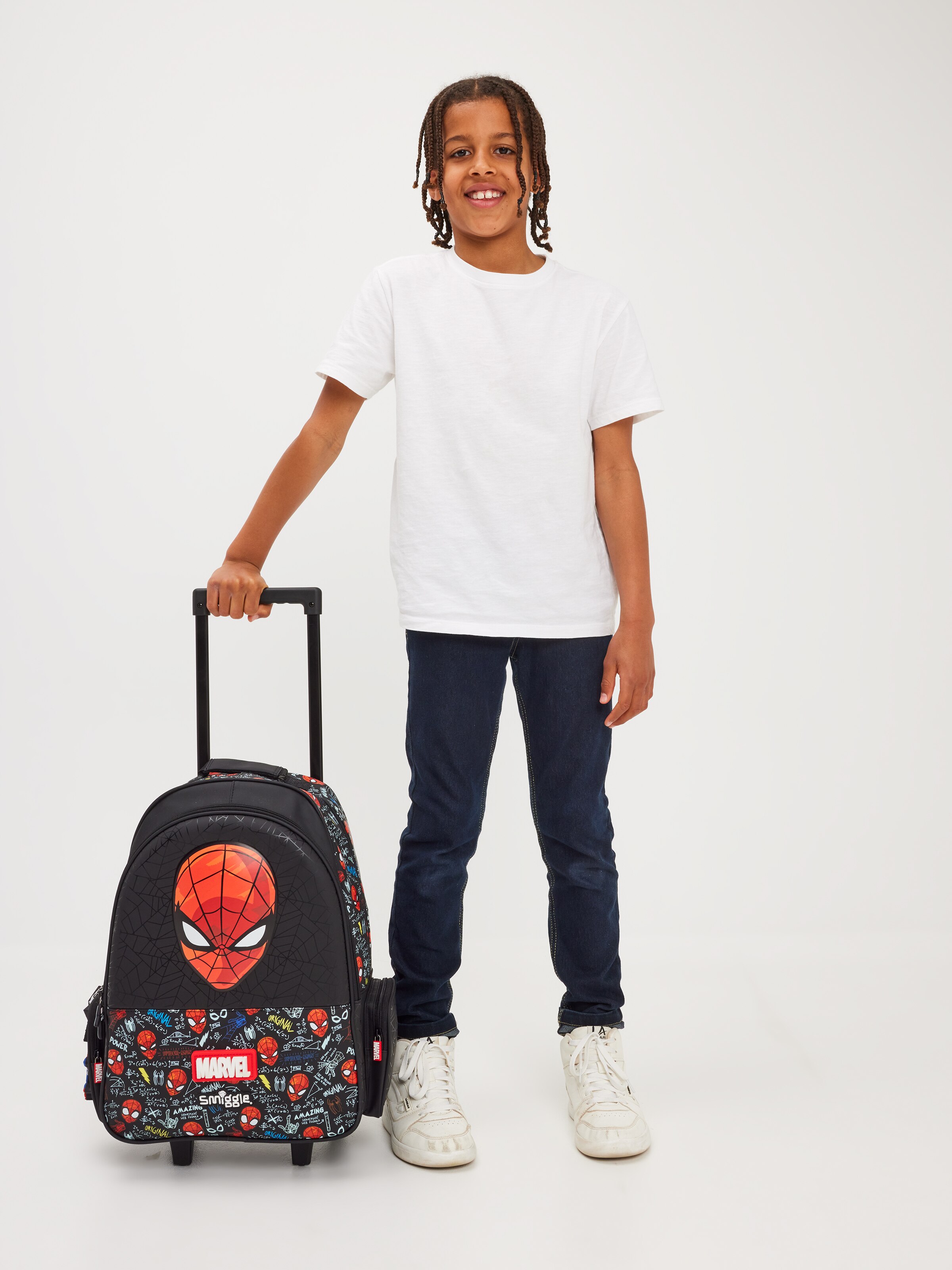 Spider-Man Backpack Trolley With Light Up Wheels