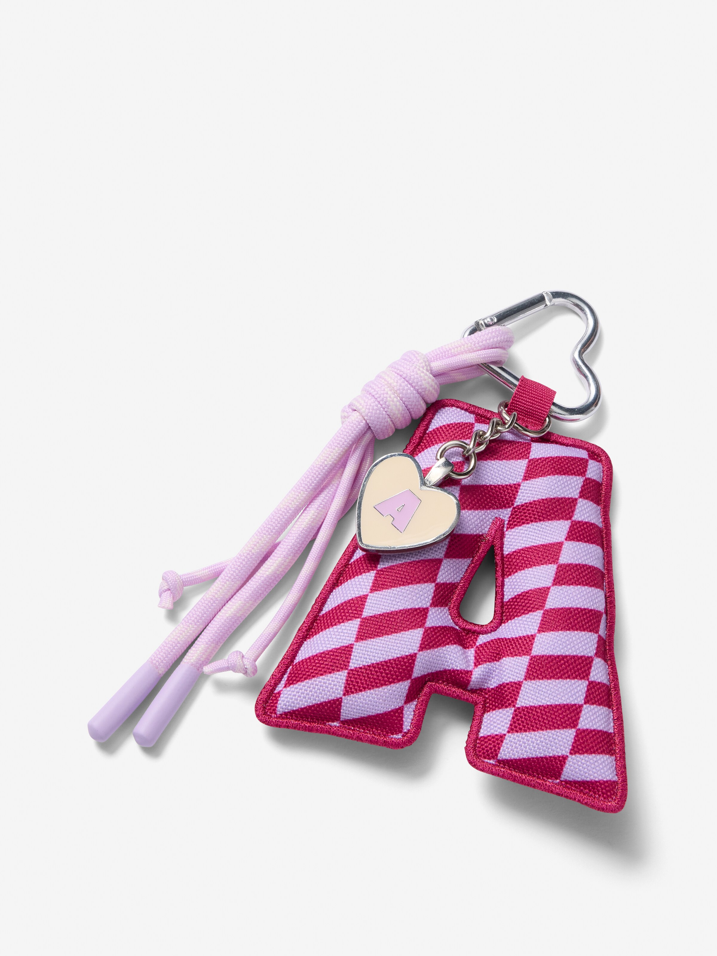 Heart Puff Alphabet Keyring