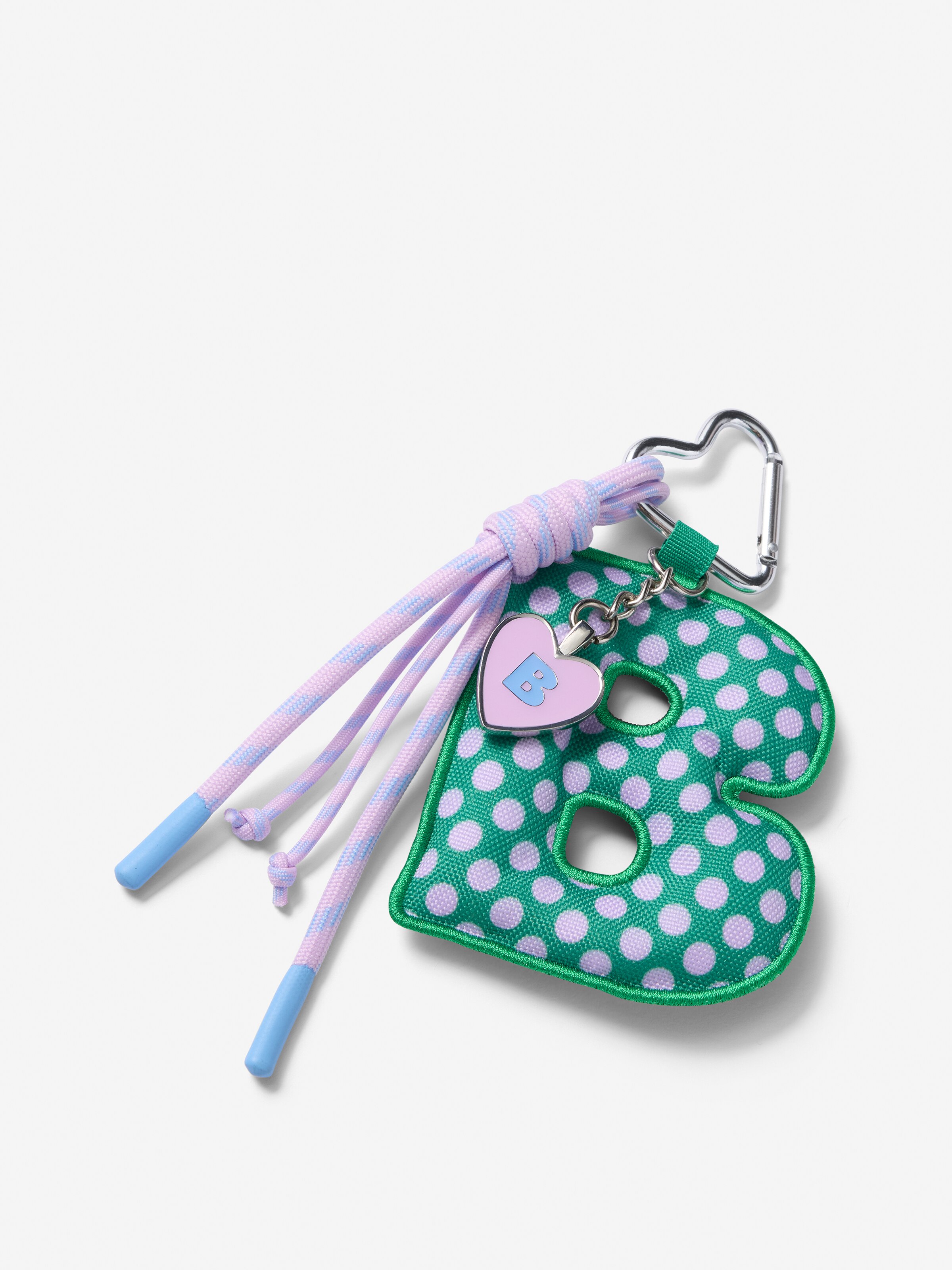 Heart Puff Alphabet Keyring
