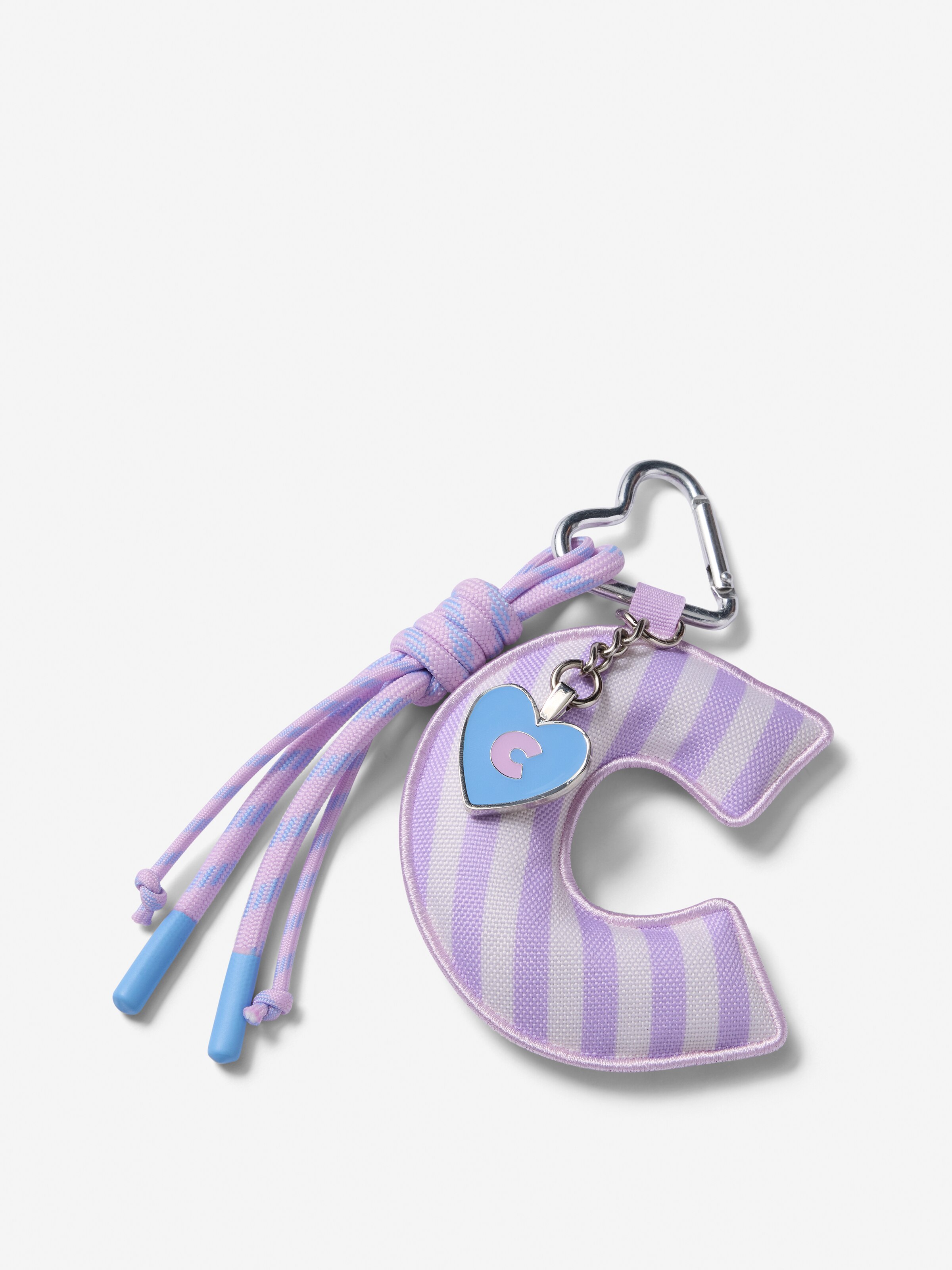 Heart Puff Alphabet Keyring