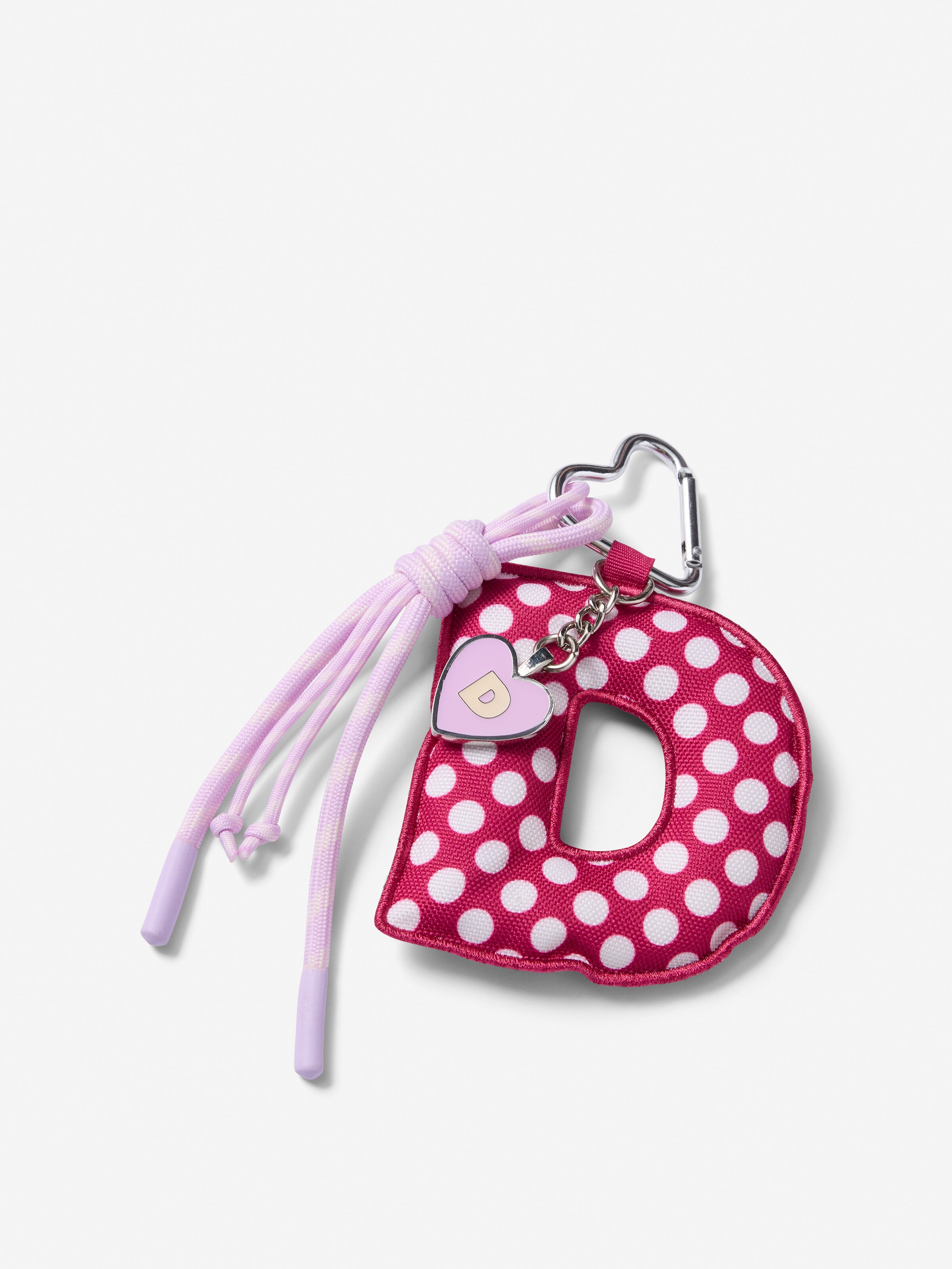 Heart Puff Alphabet Keyring