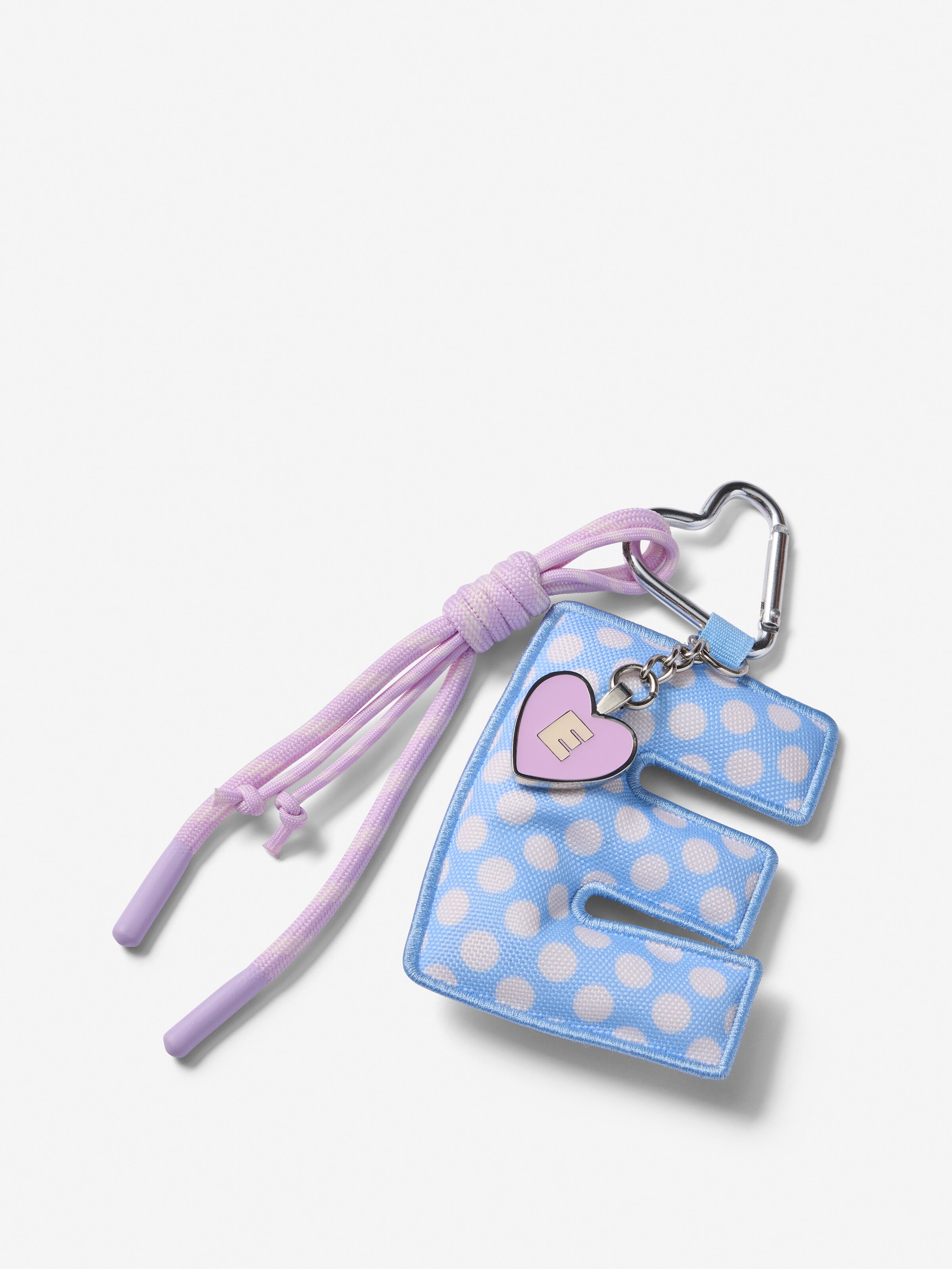 Heart Puff Alphabet Keyring