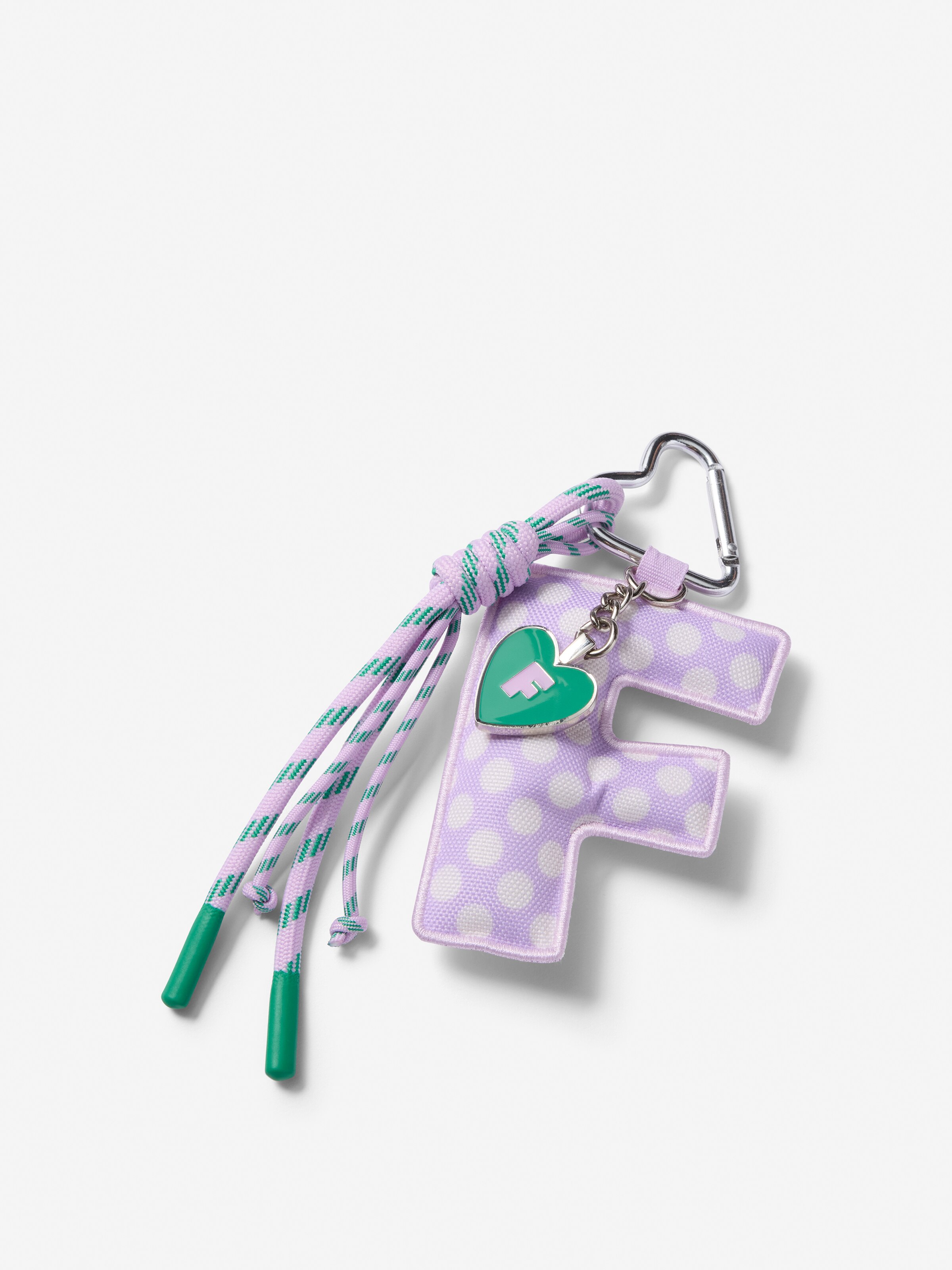 Heart Puff Alphabet Keyring
