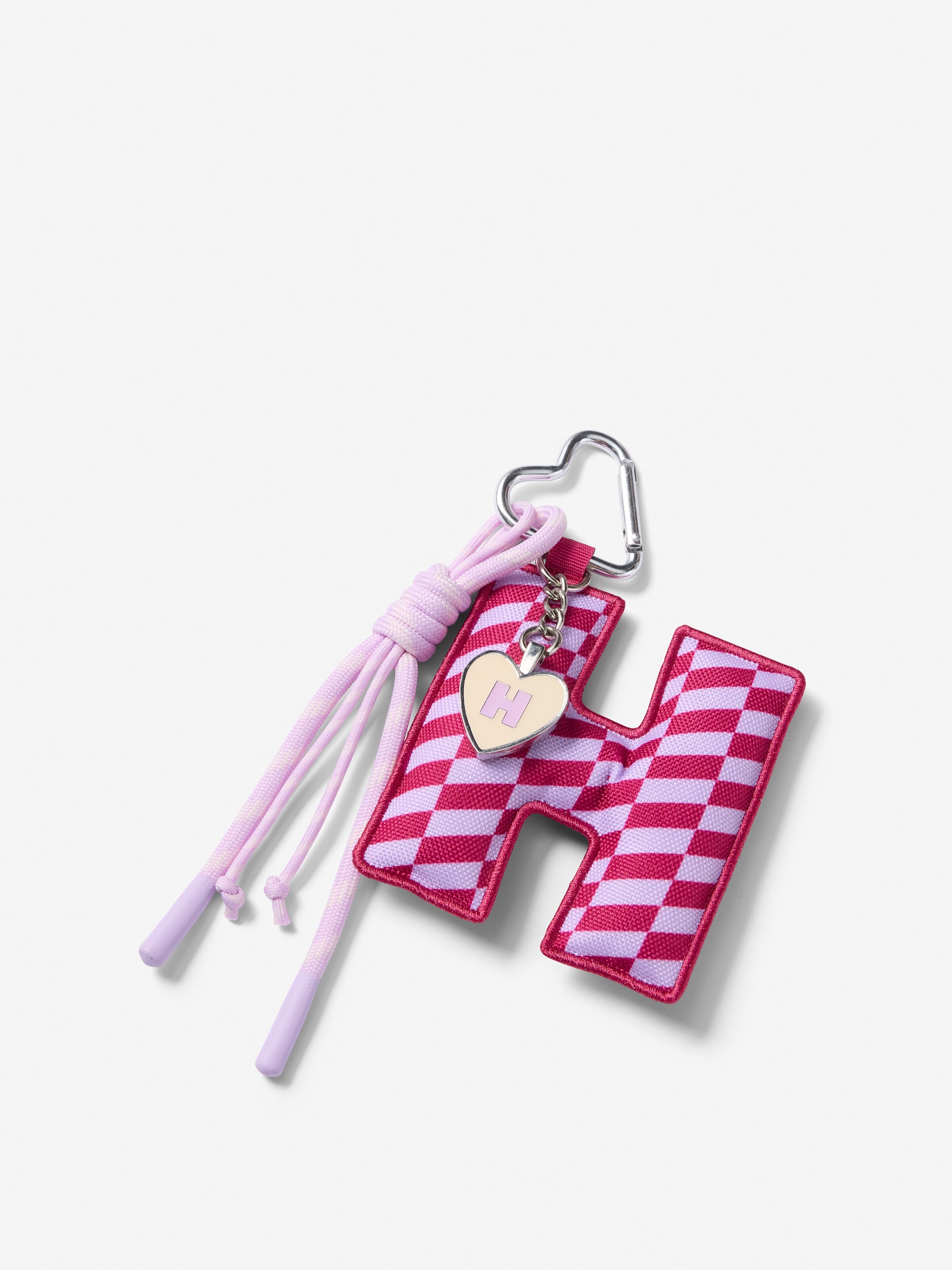 Heart Puff Alphabet Keyring