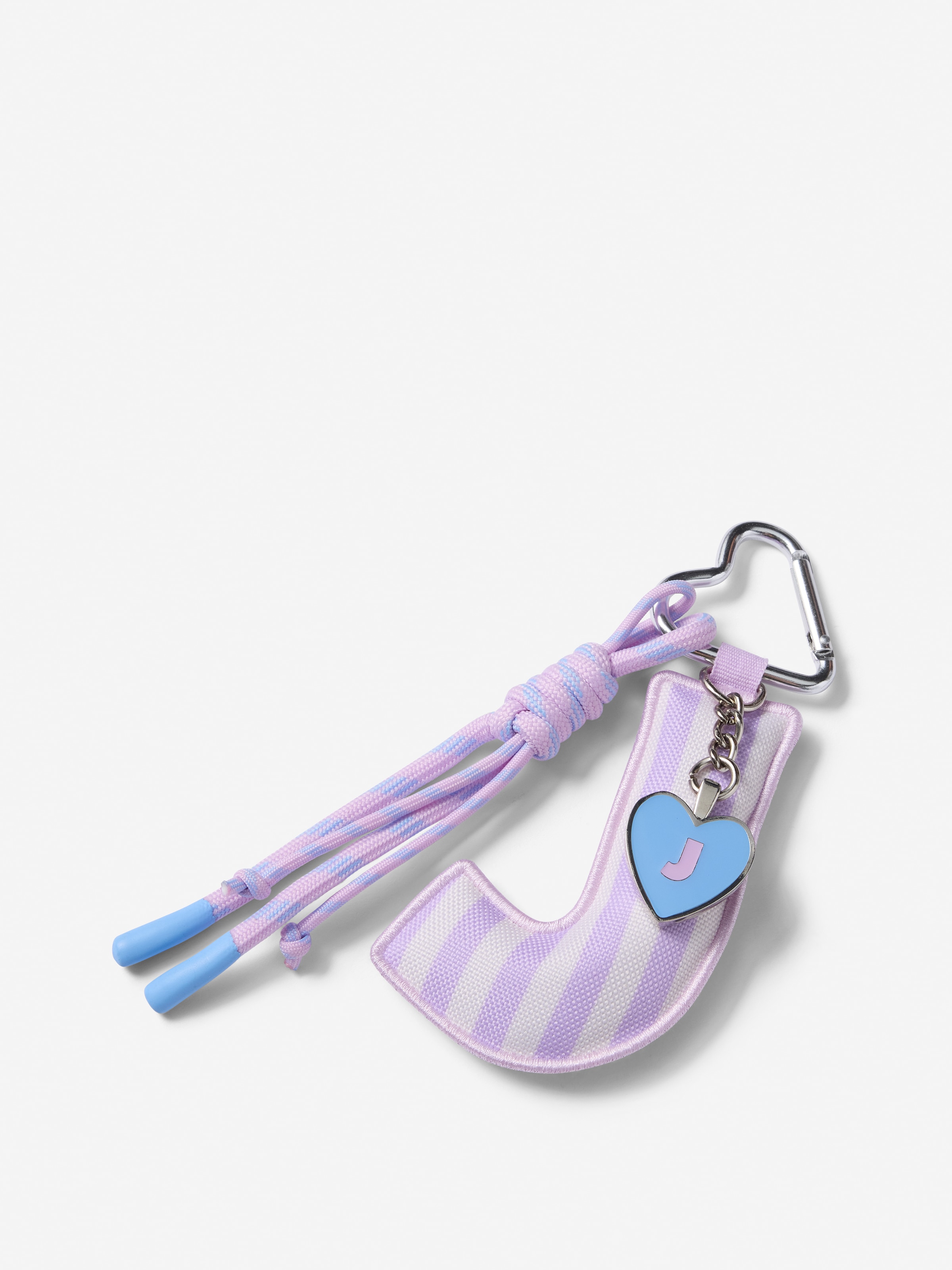 Heart Puff Alphabet Bag Charm
