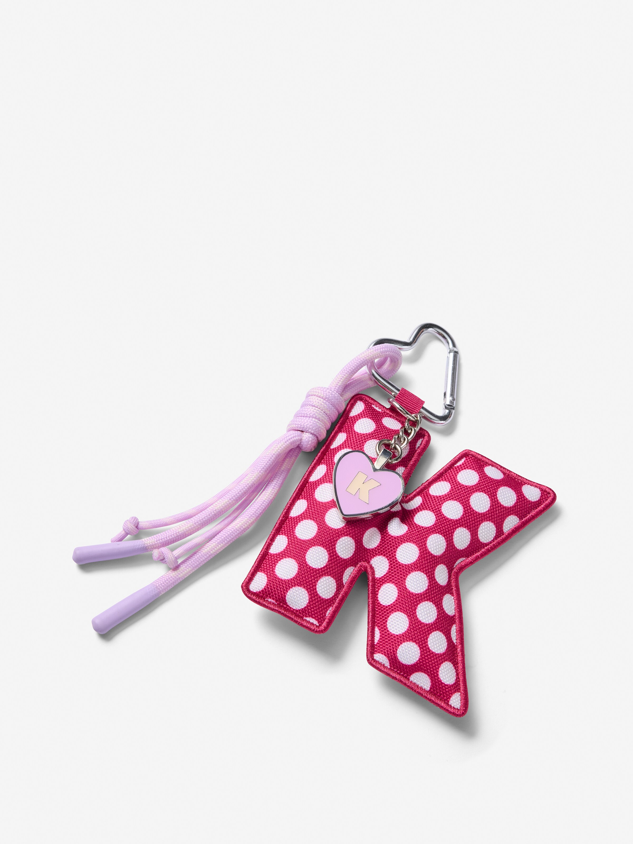 Heart Puff Alphabet Bag Charm