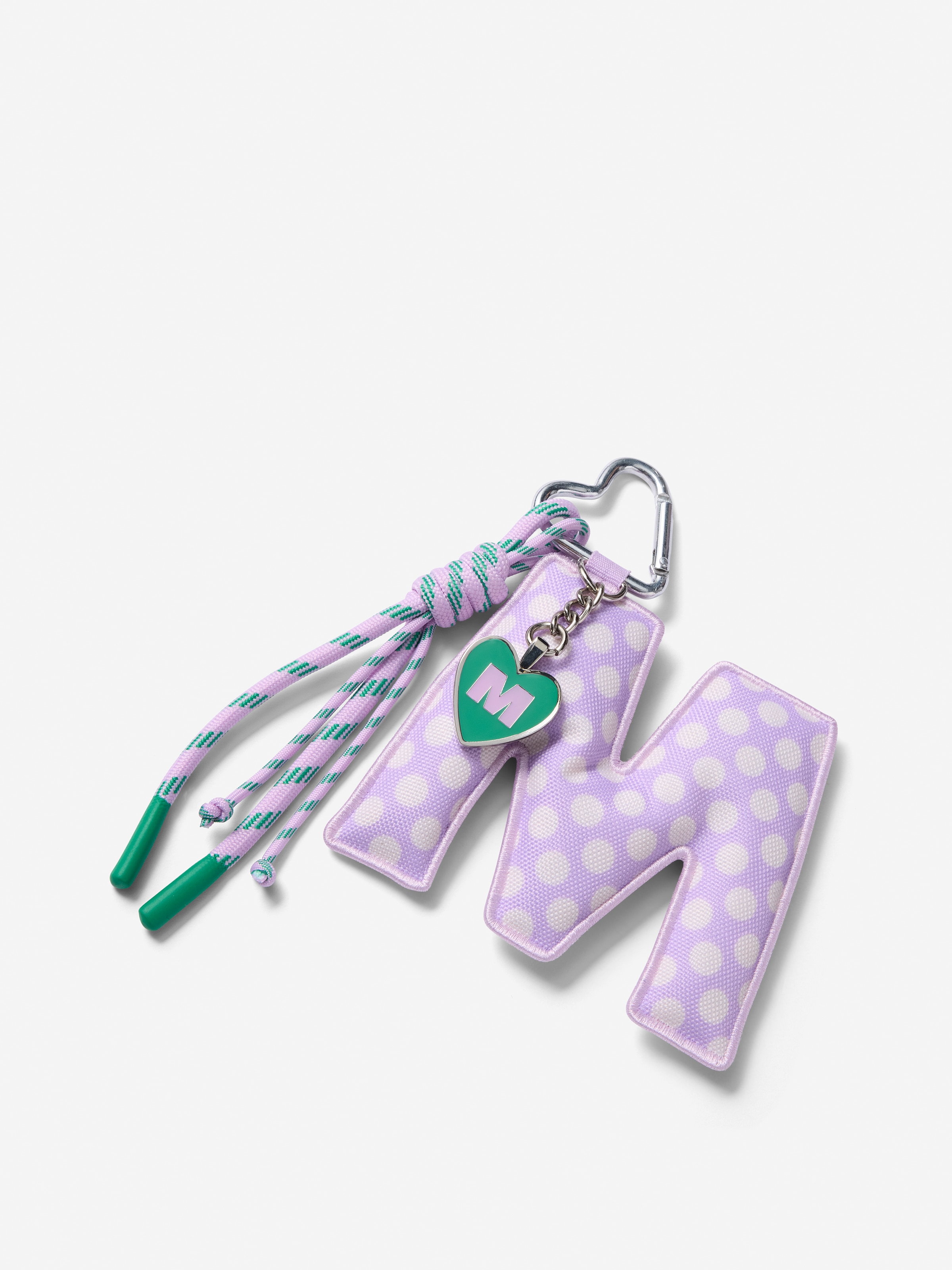 Heart Puff Alphabet Bag Charm