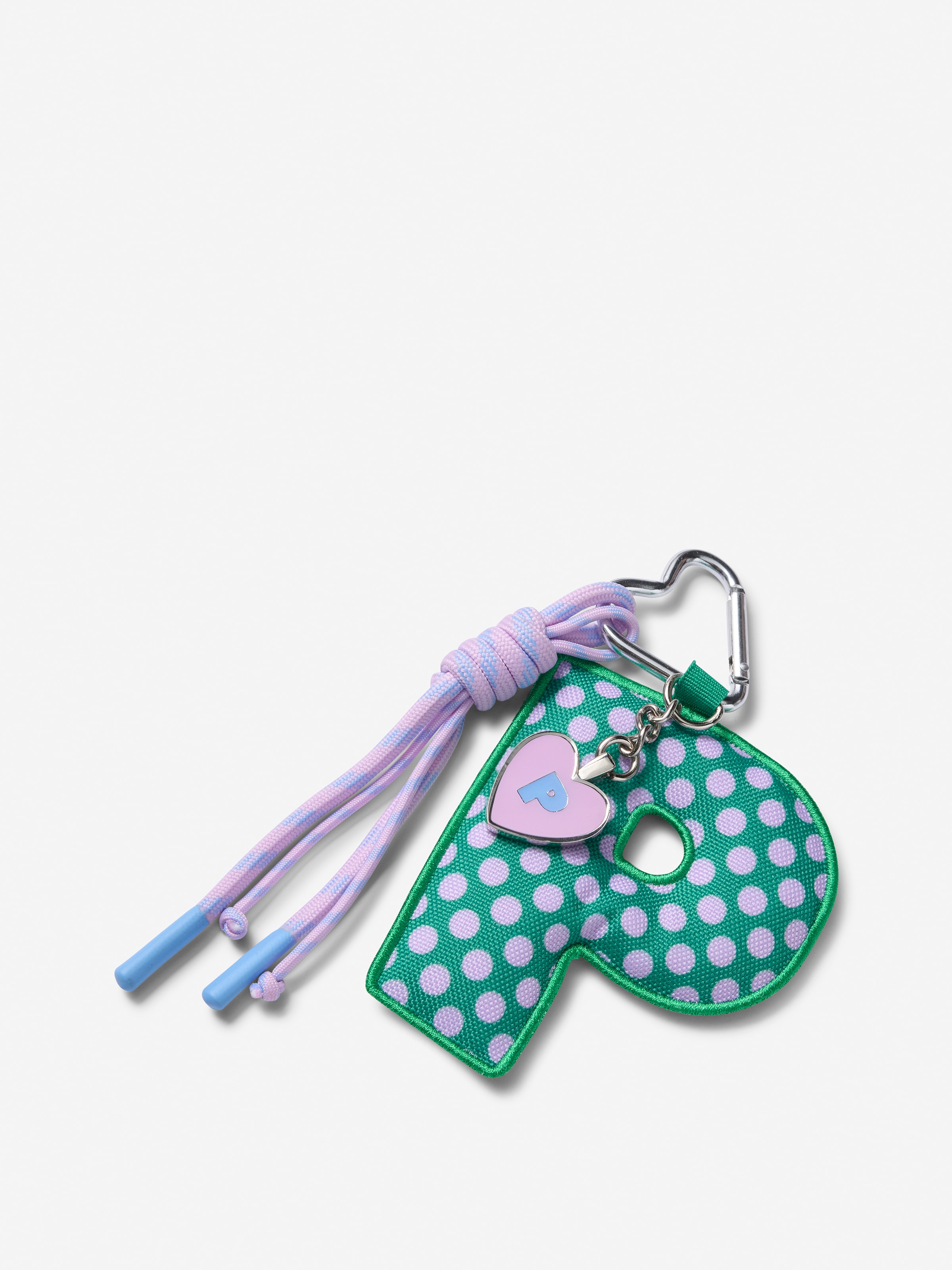 Heart Puff Alphabet Bag Charm