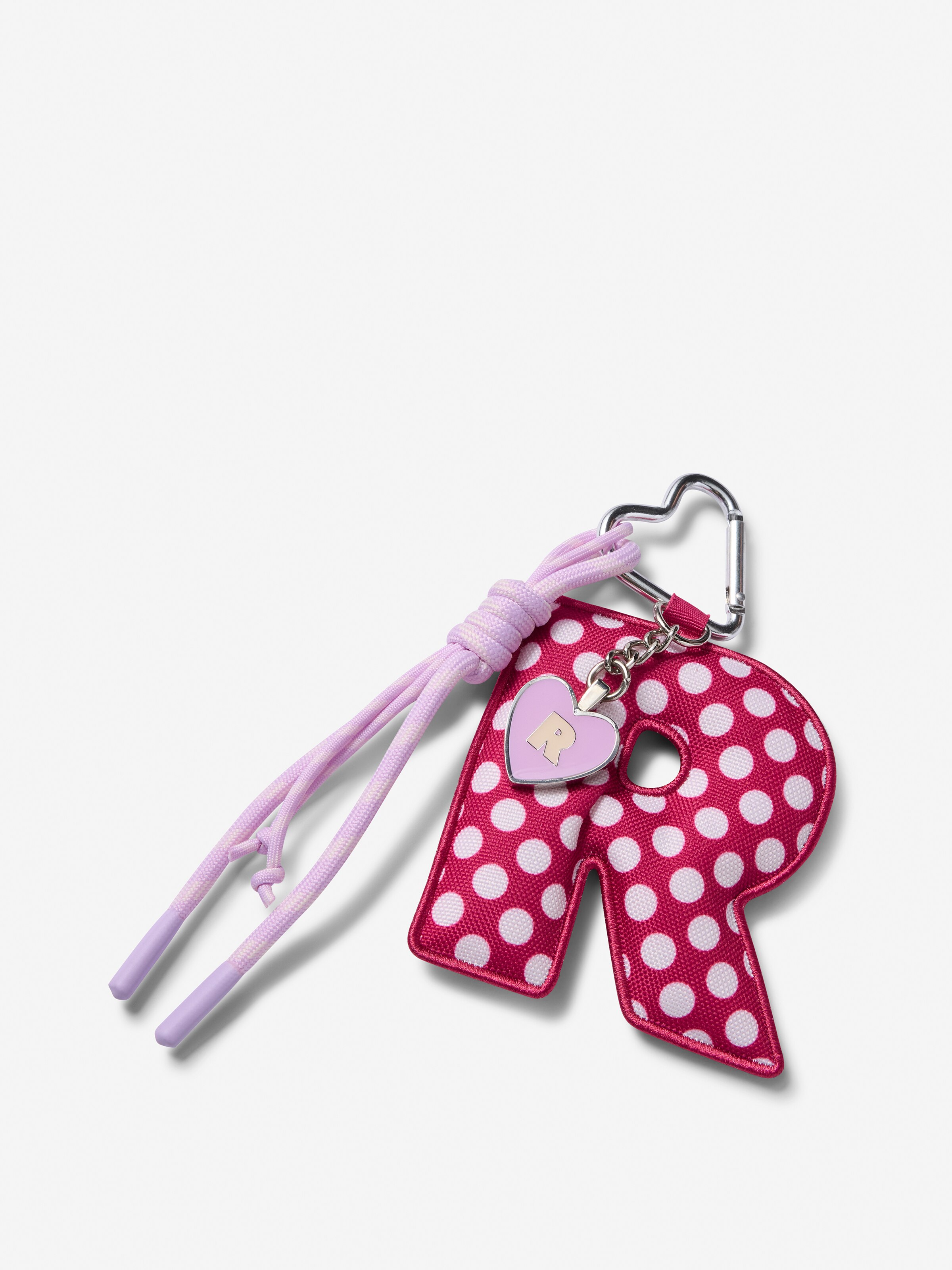 Heart Puff Alphabet Bag Charm