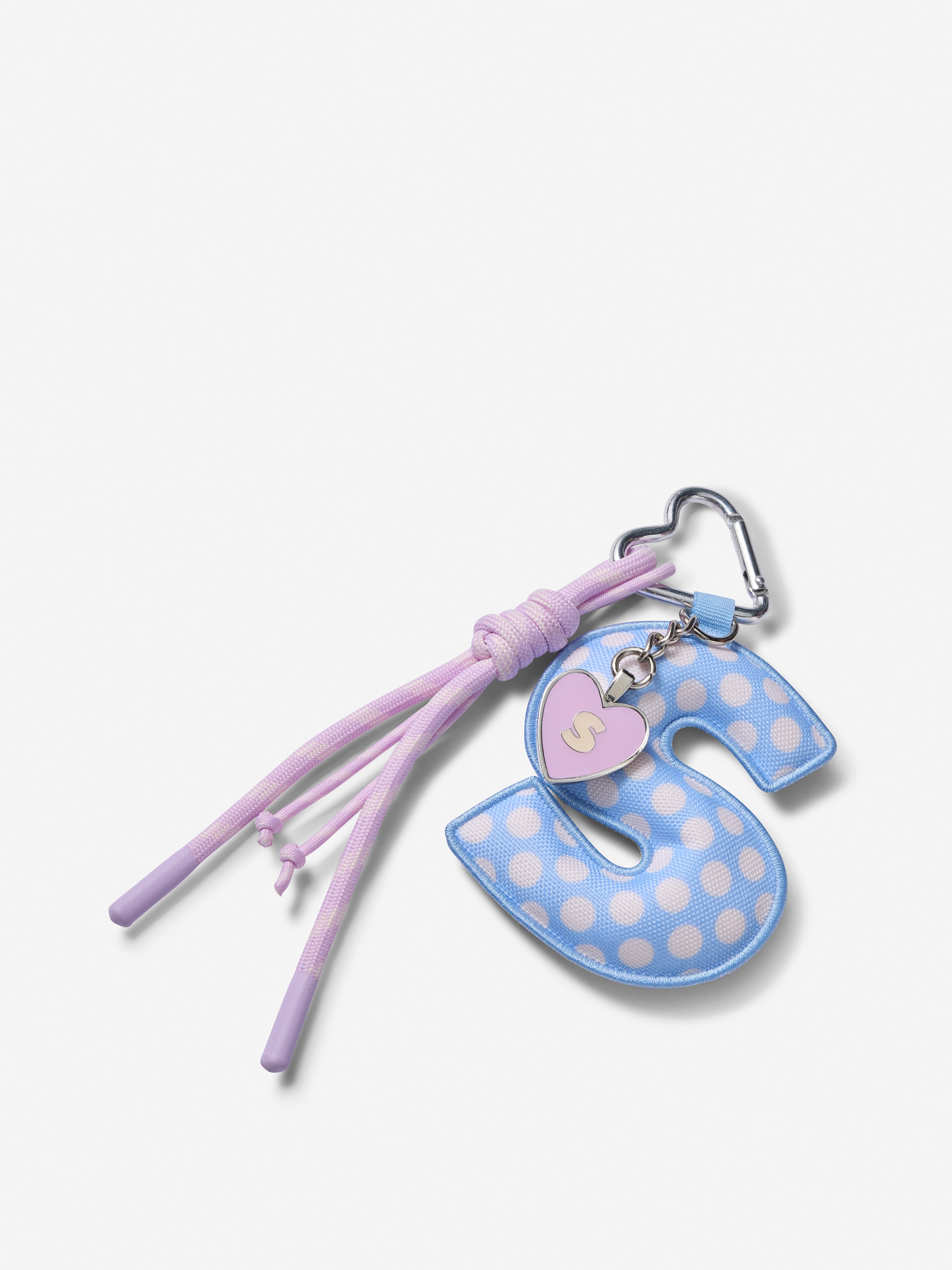 Heart Puff Alphabet Bag Charm