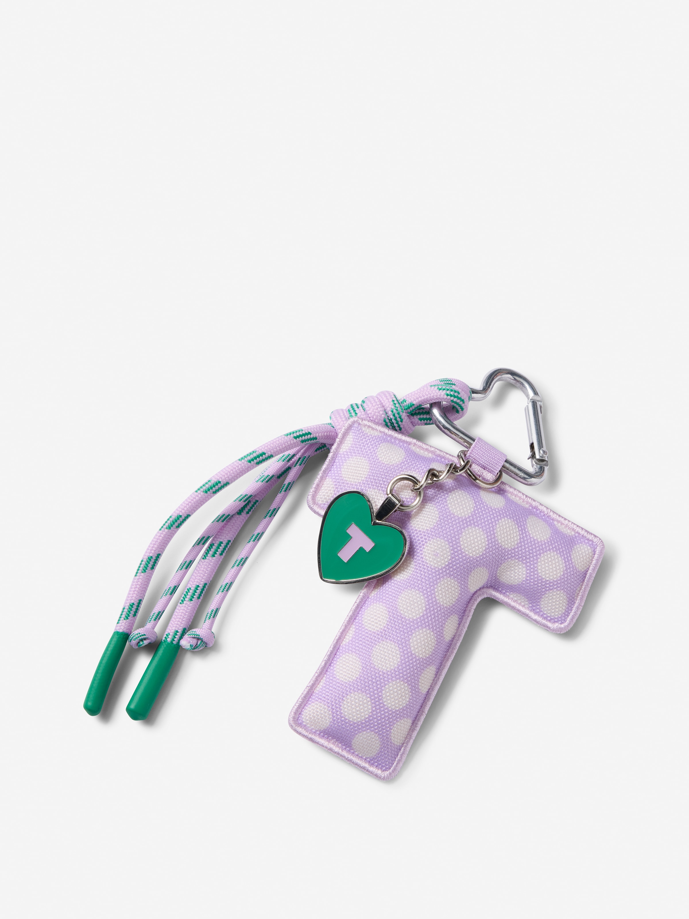Heart Puff Alphabet Bag Charm