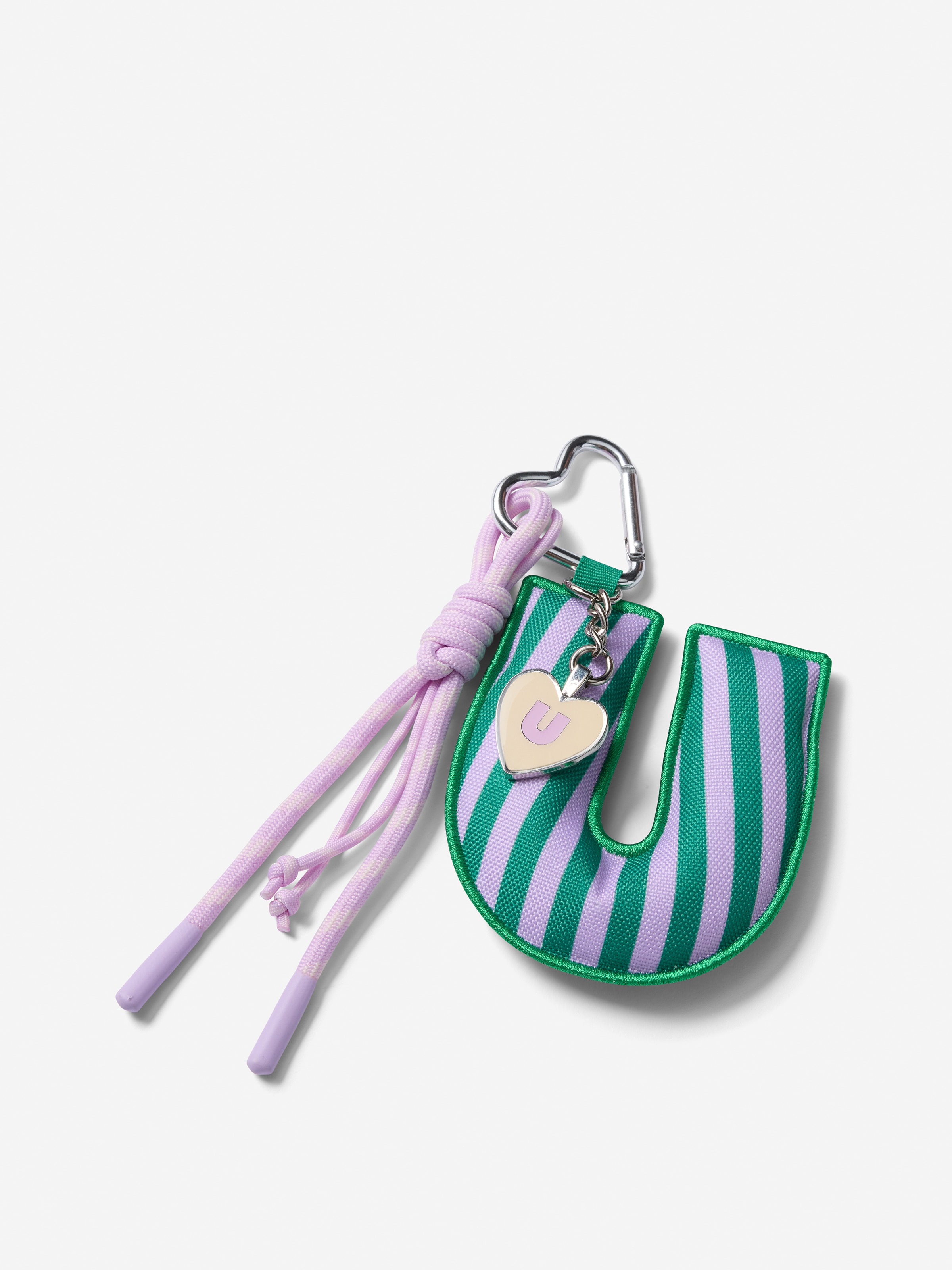 Heart Puff Alphabet Bag Charm