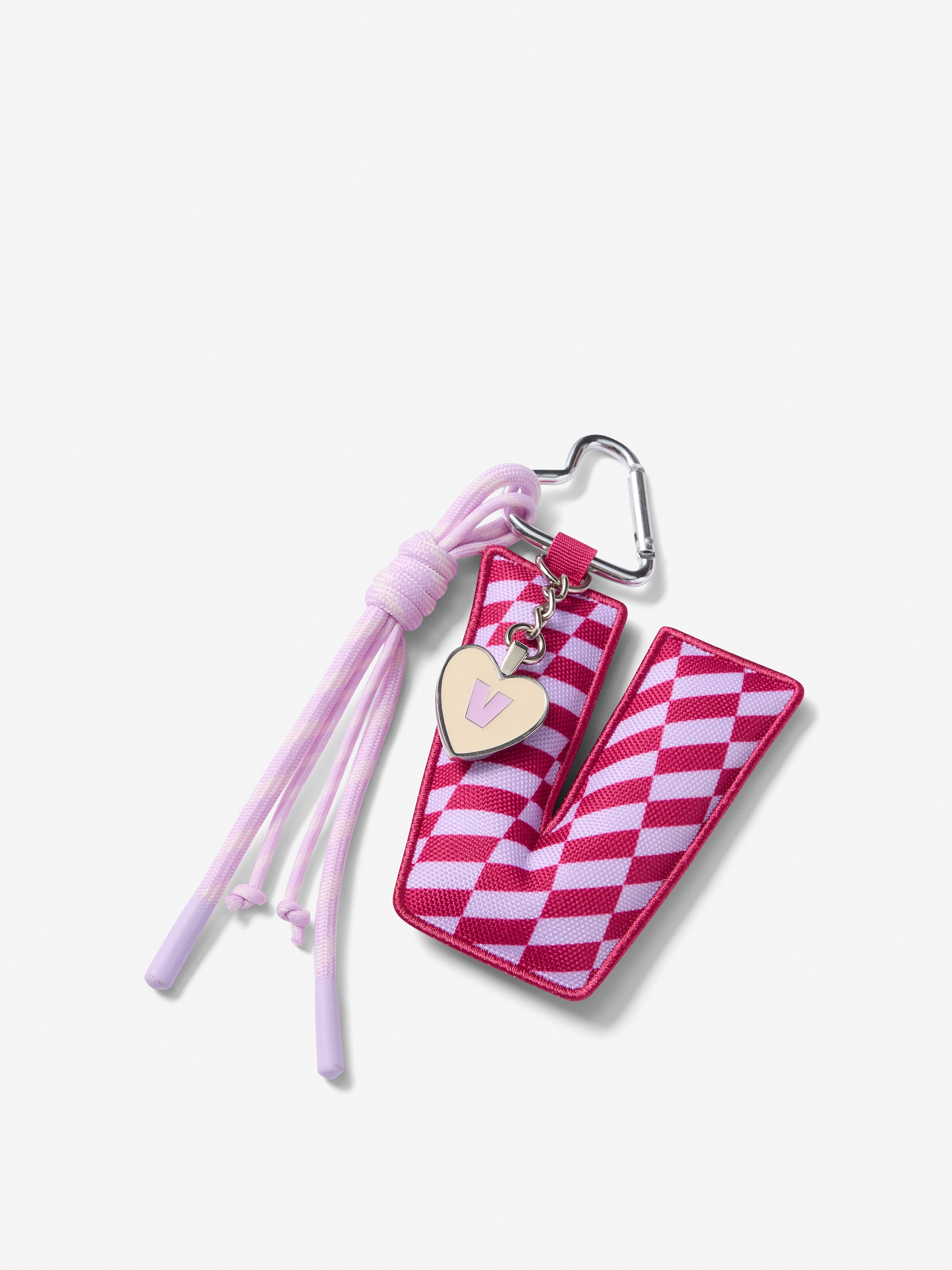 Heart Puff Alphabet Bag Charm
