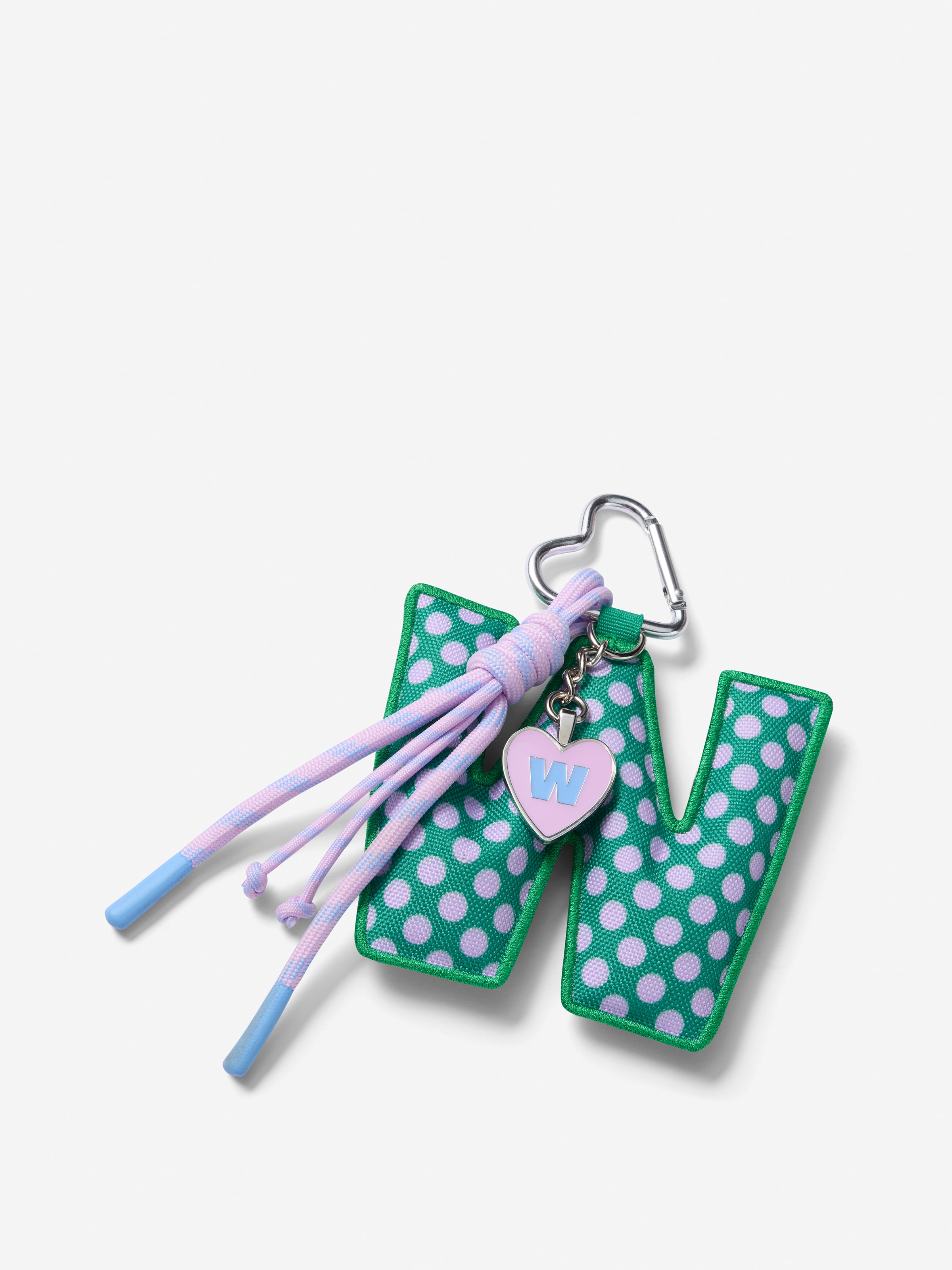 Heart Puff Alphabet Bag Charm