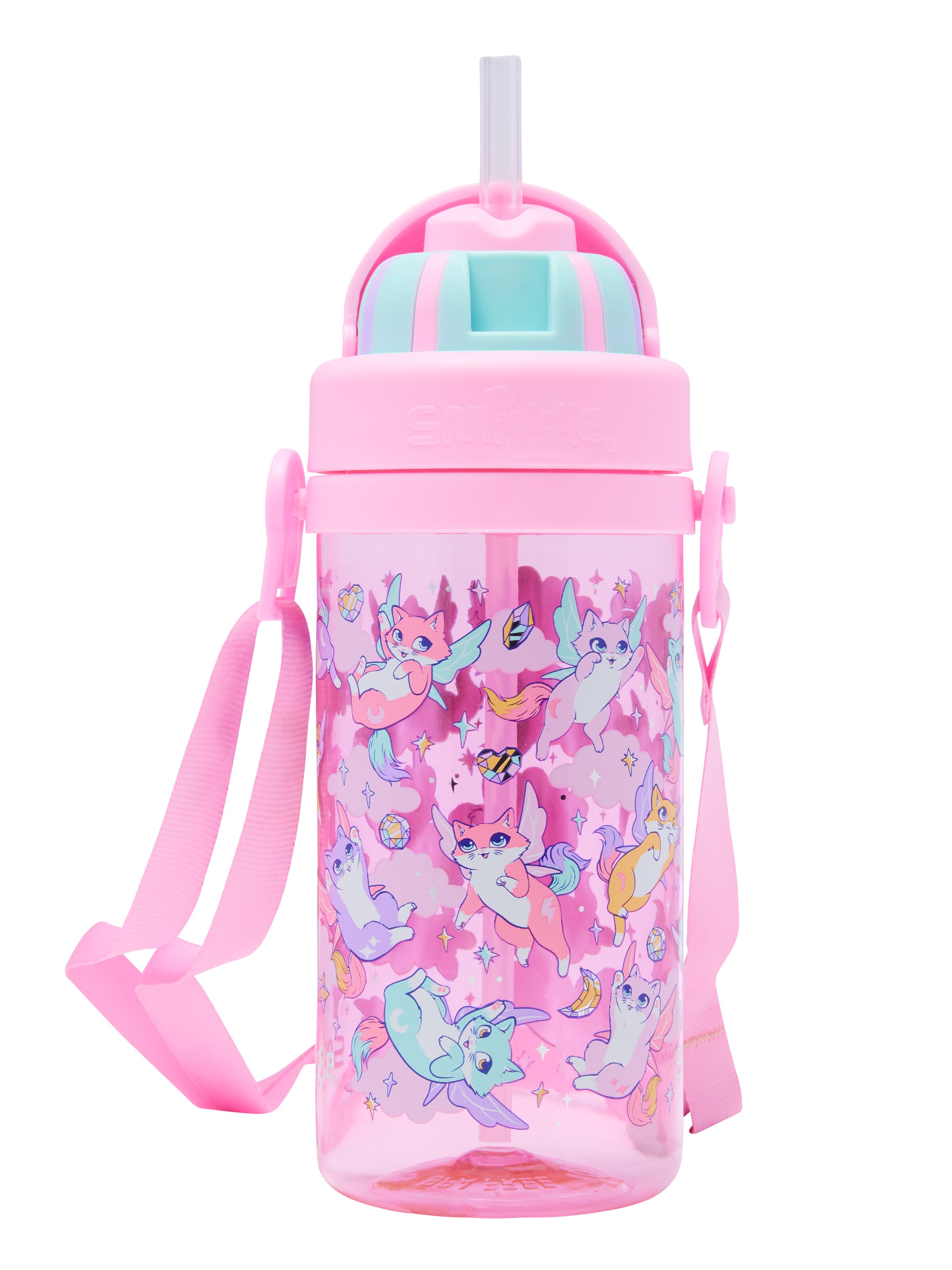 Happy Tales Teeny Tiny Plastic Drink Bottle With Strap 400Ml