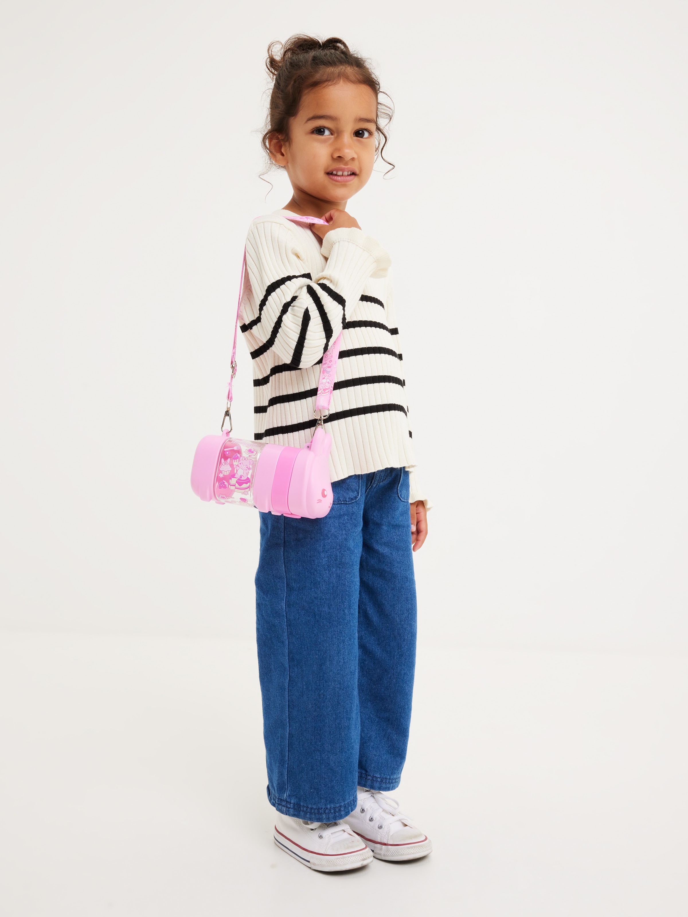 Image for Out &amp; About Teeny Tiny Plastic Character Drink Bottle With Strap 450Ml from Smiggle
