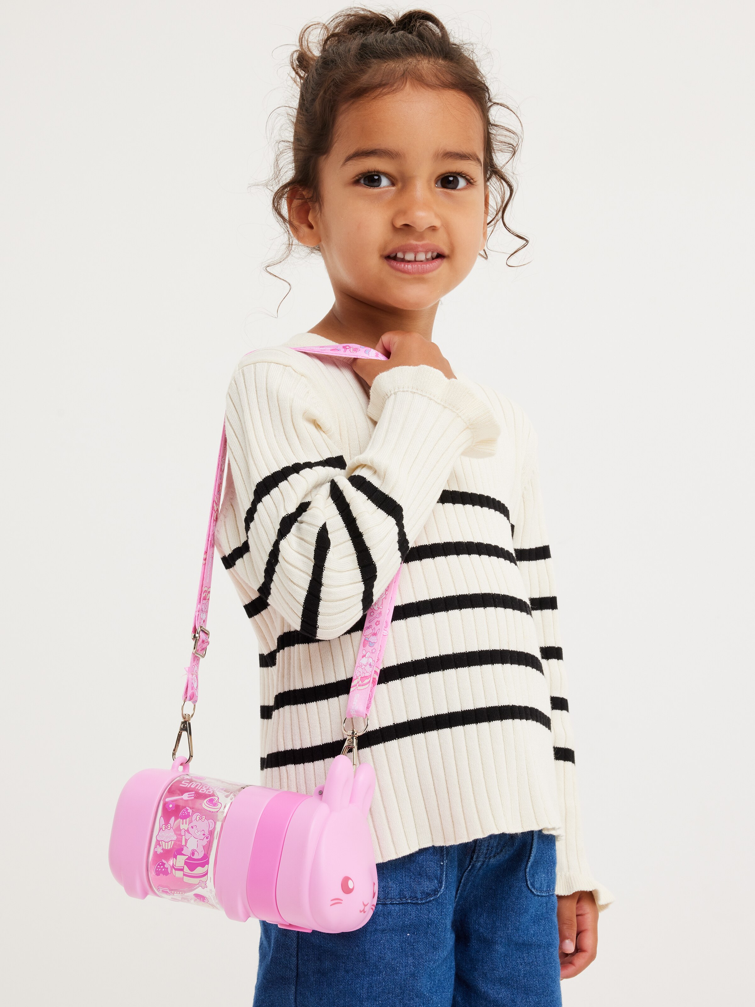 Image for Out &amp; About Teeny Tiny Plastic Character Drink Bottle With Strap 450Ml from Smiggle