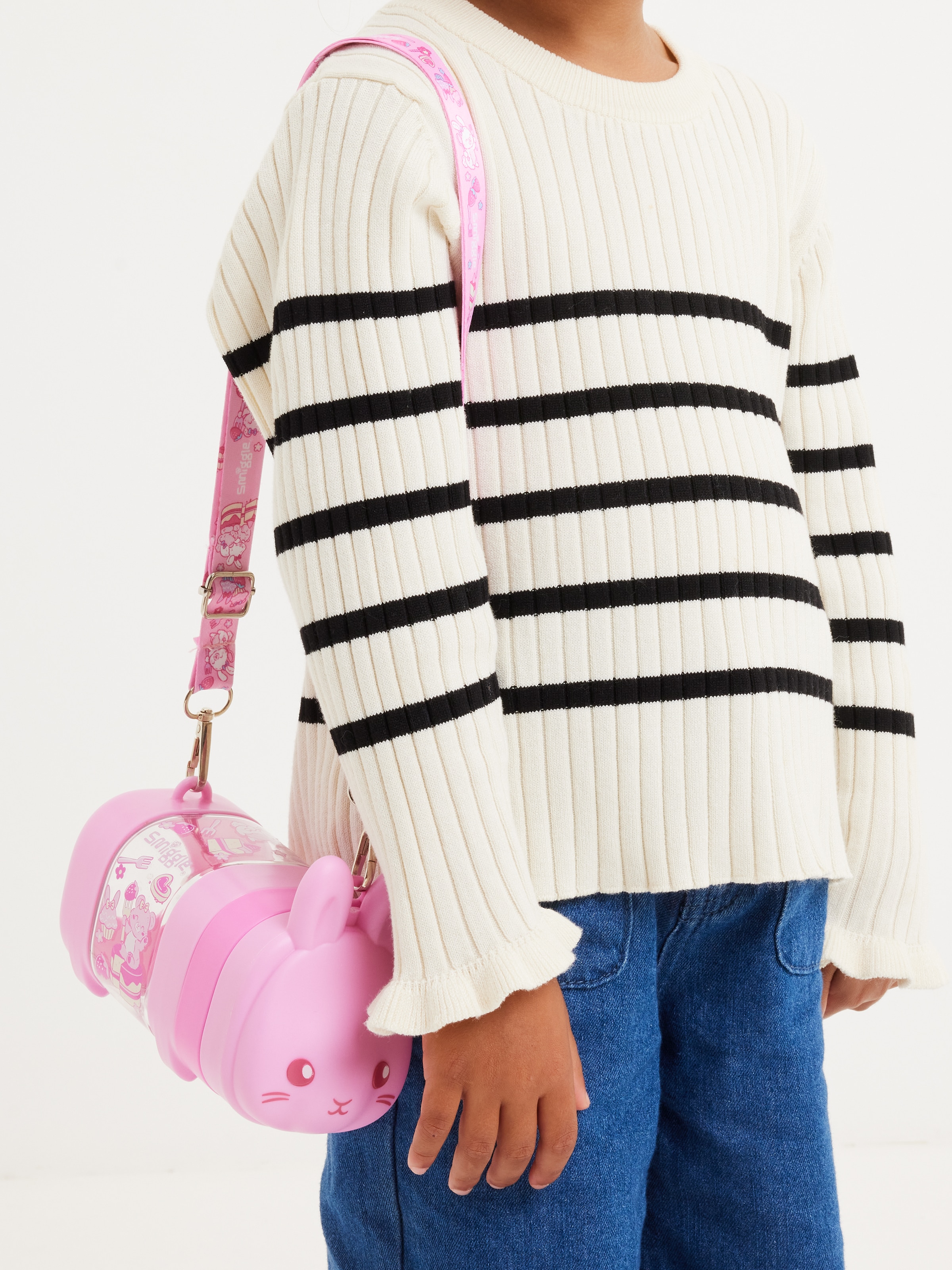Image for Out &amp; About Teeny Tiny Plastic Character Drink Bottle With Strap 450Ml from Smiggle