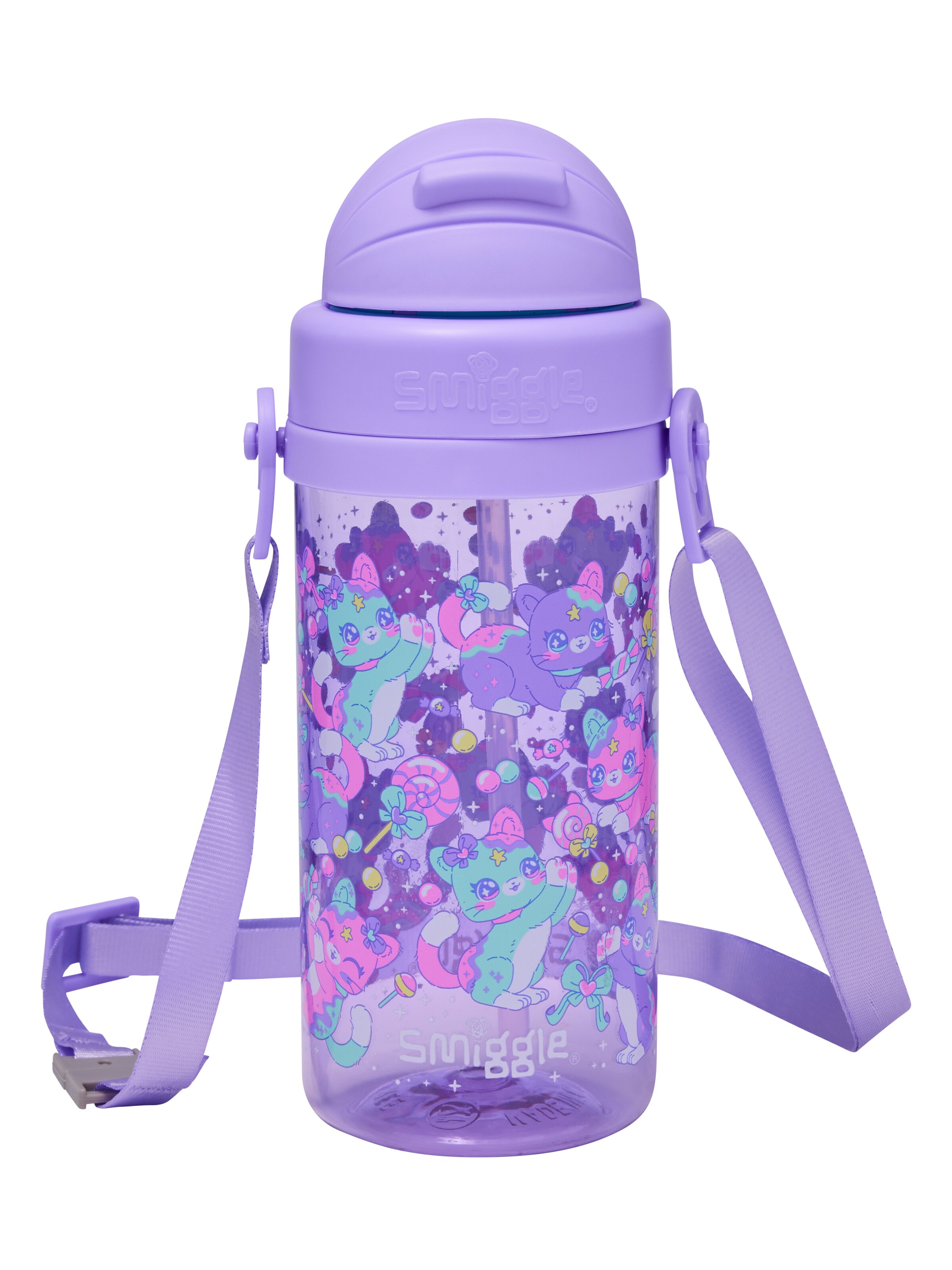 Adventurous Teeny Tiny Plastic Drink Bottle With Strap 400Ml