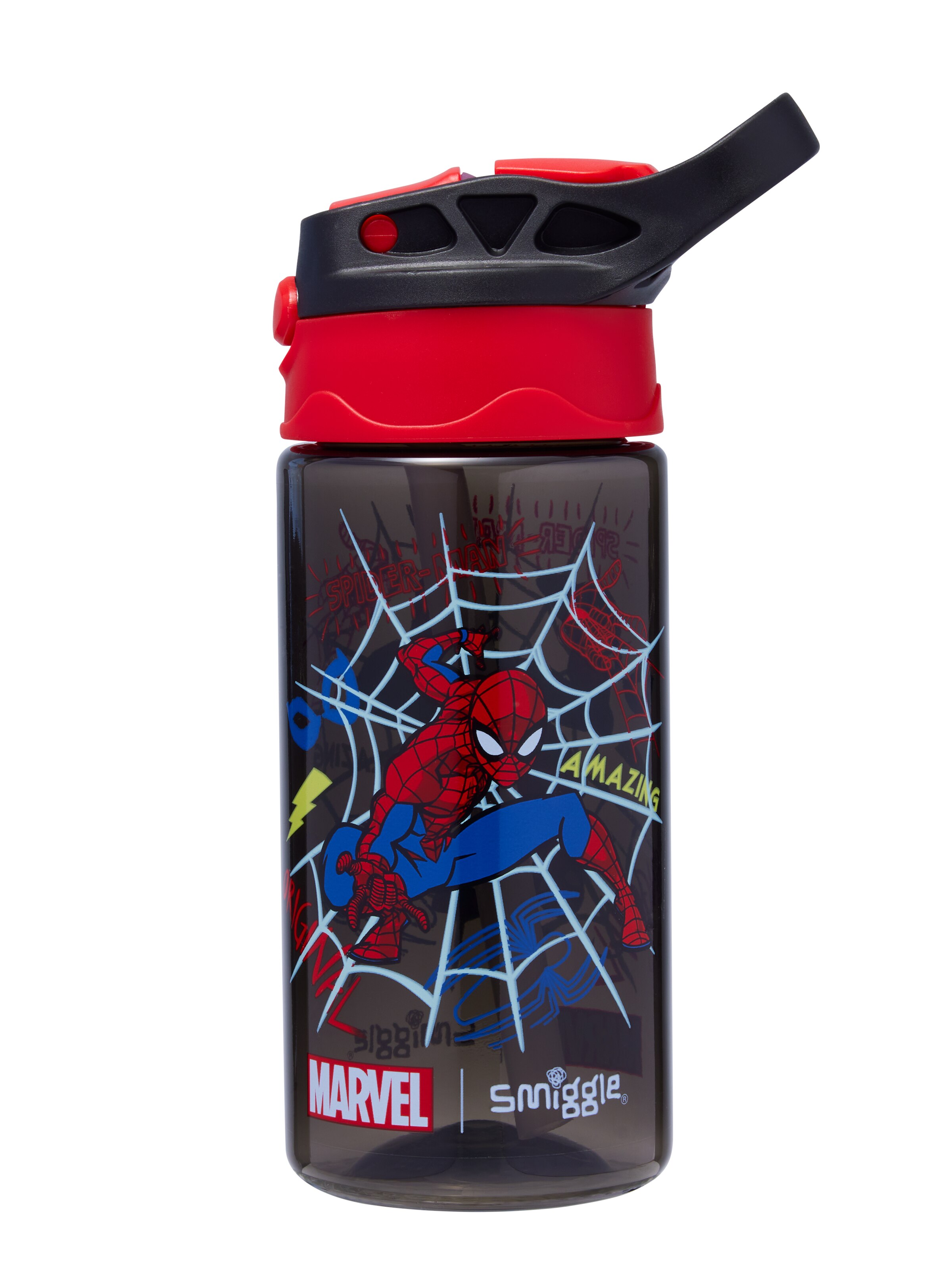 Spider-Man Junior Flip Plastic Drink Bottle 430Ml