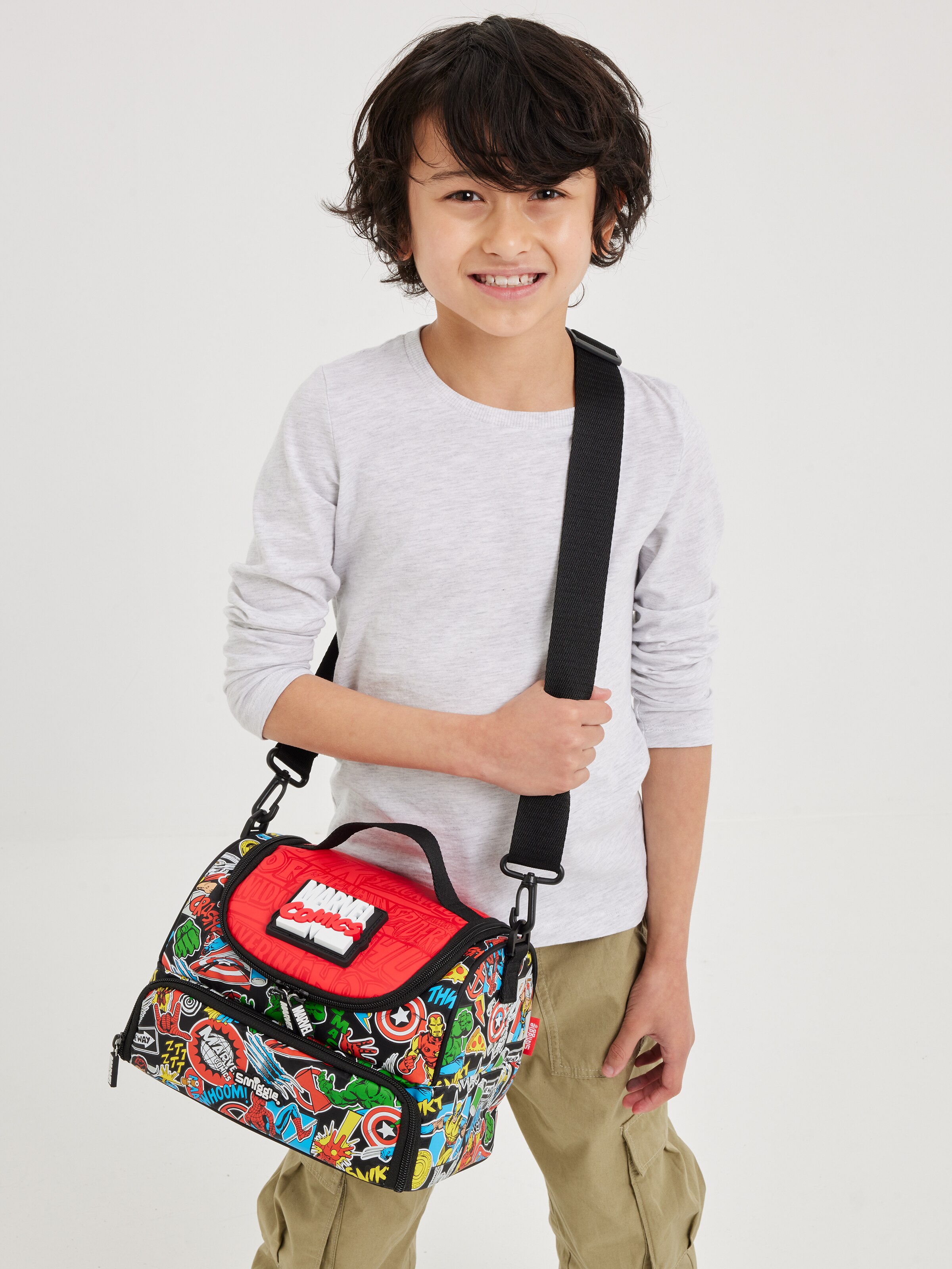 Marvel Large Double Compartment Lunchbox With Strap