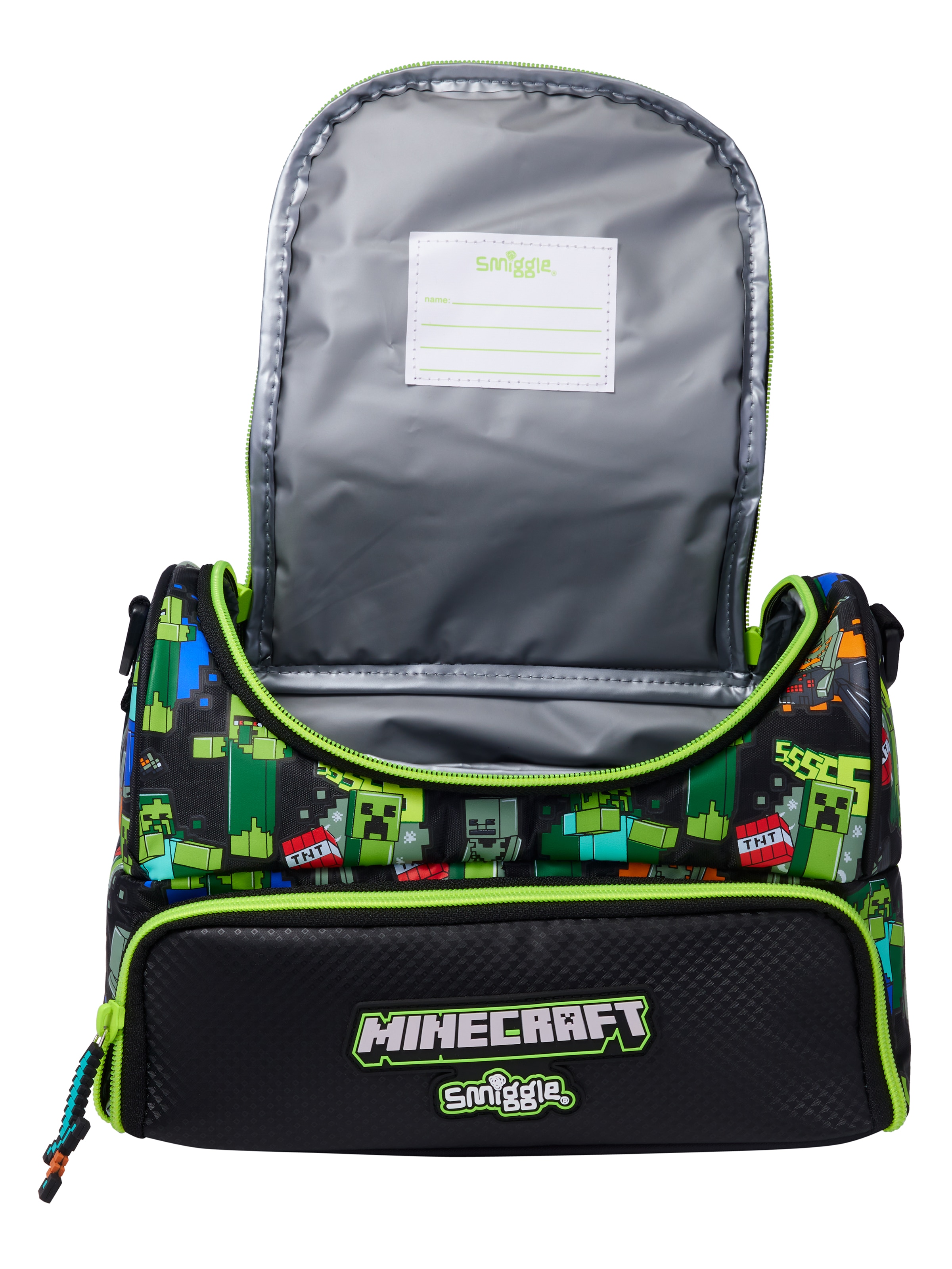 Minecraft Double Pocket Lunchbox With Strap