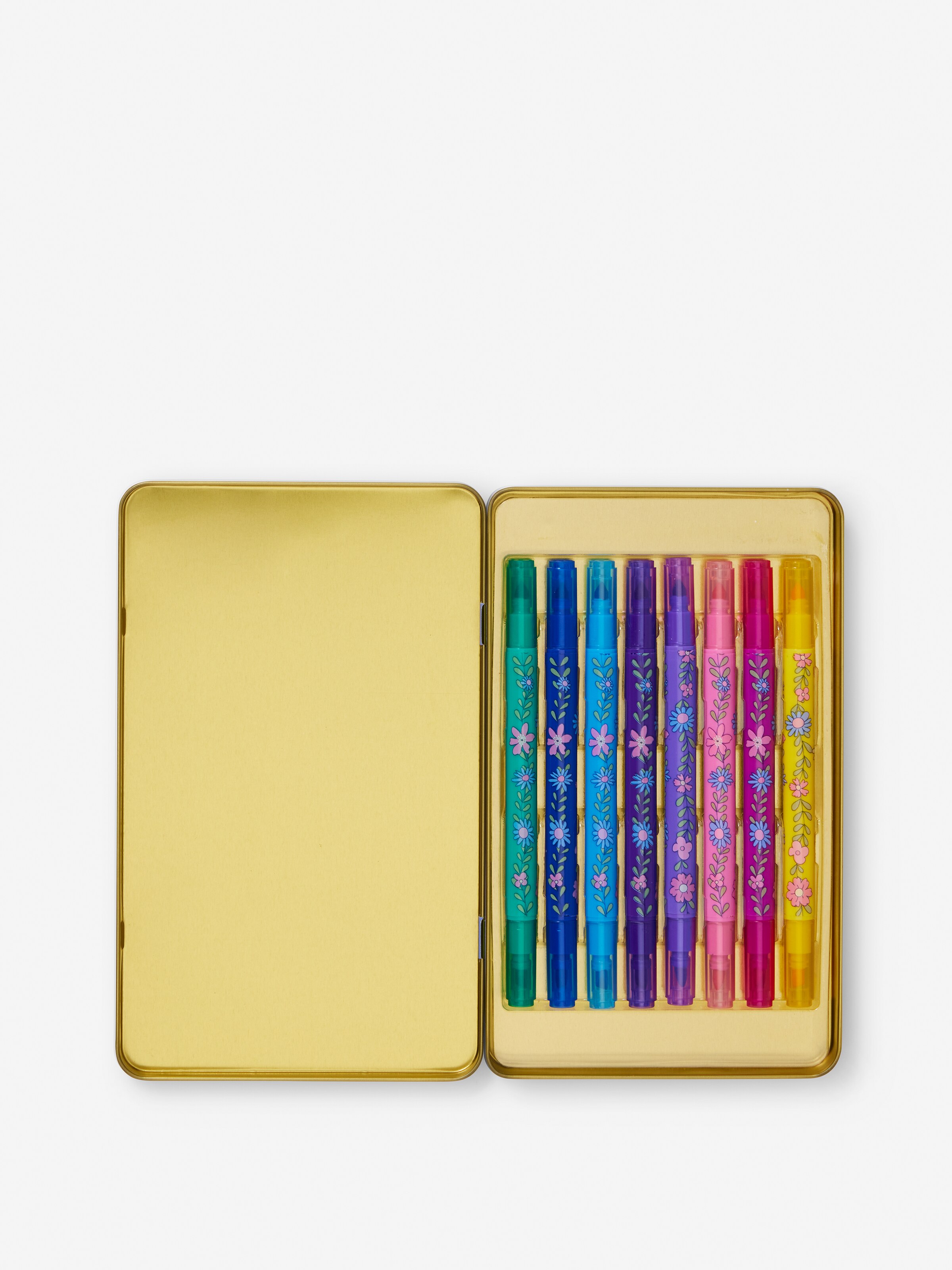 Floral Dual Tip Highlighters 8 Pack