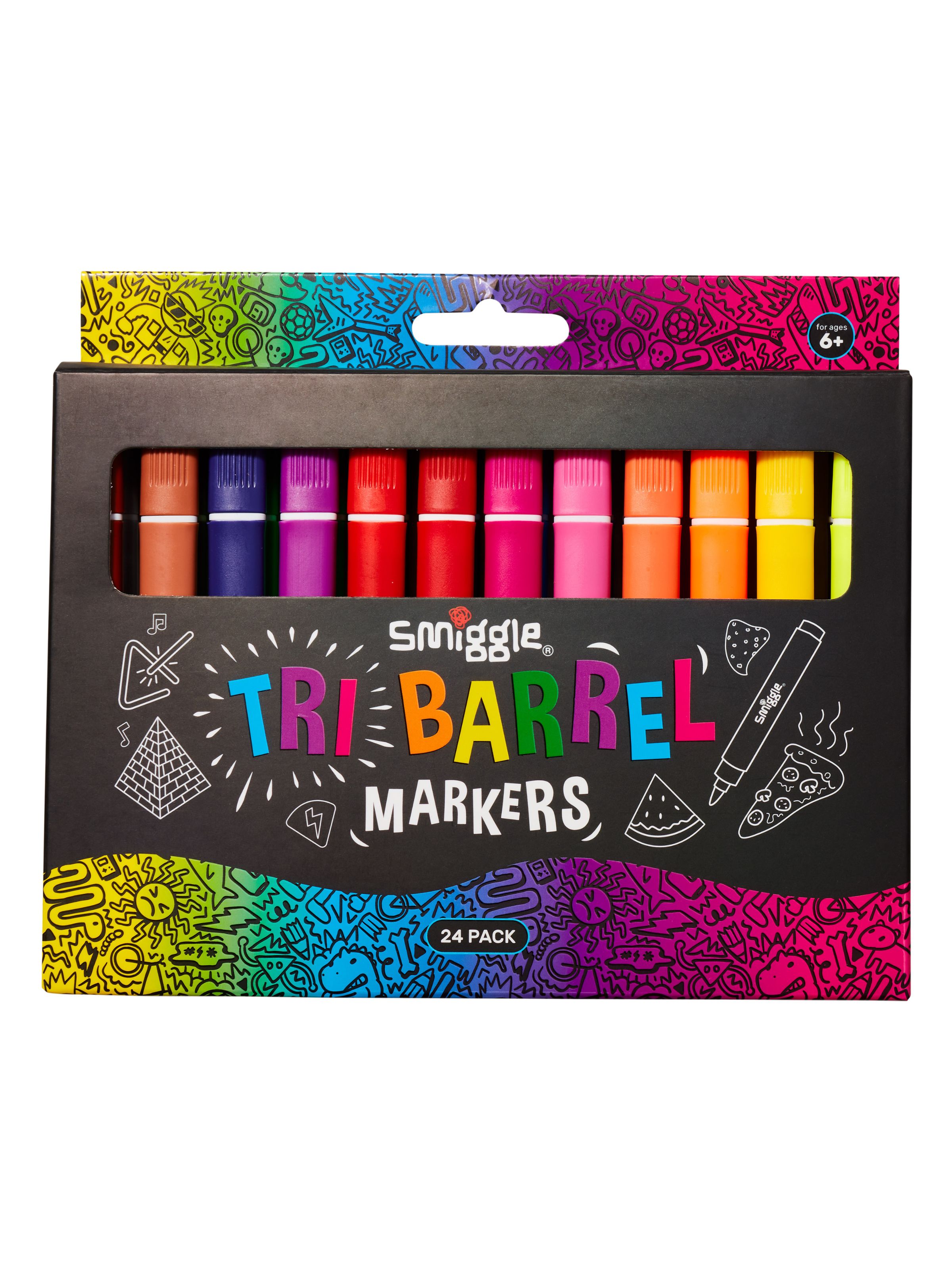 Image for Tri Barrel Markers Pack X24 from Smiggle